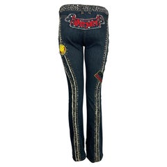 Versace by Donatella Denim Chaos Couture - Jean clouté en métal, printemps-été 2005