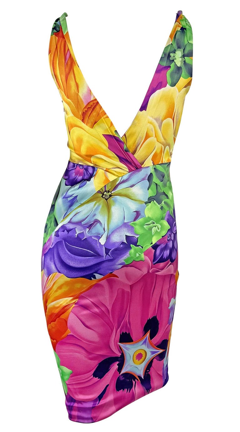 neon multicolor dress Luli Fama Neon Nights Maxi Dress in Fuchsia,Blue