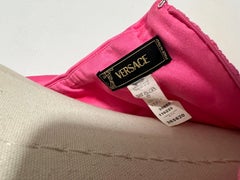 S/S 2005 Versace by Donatella Pink Draped Corset Dress