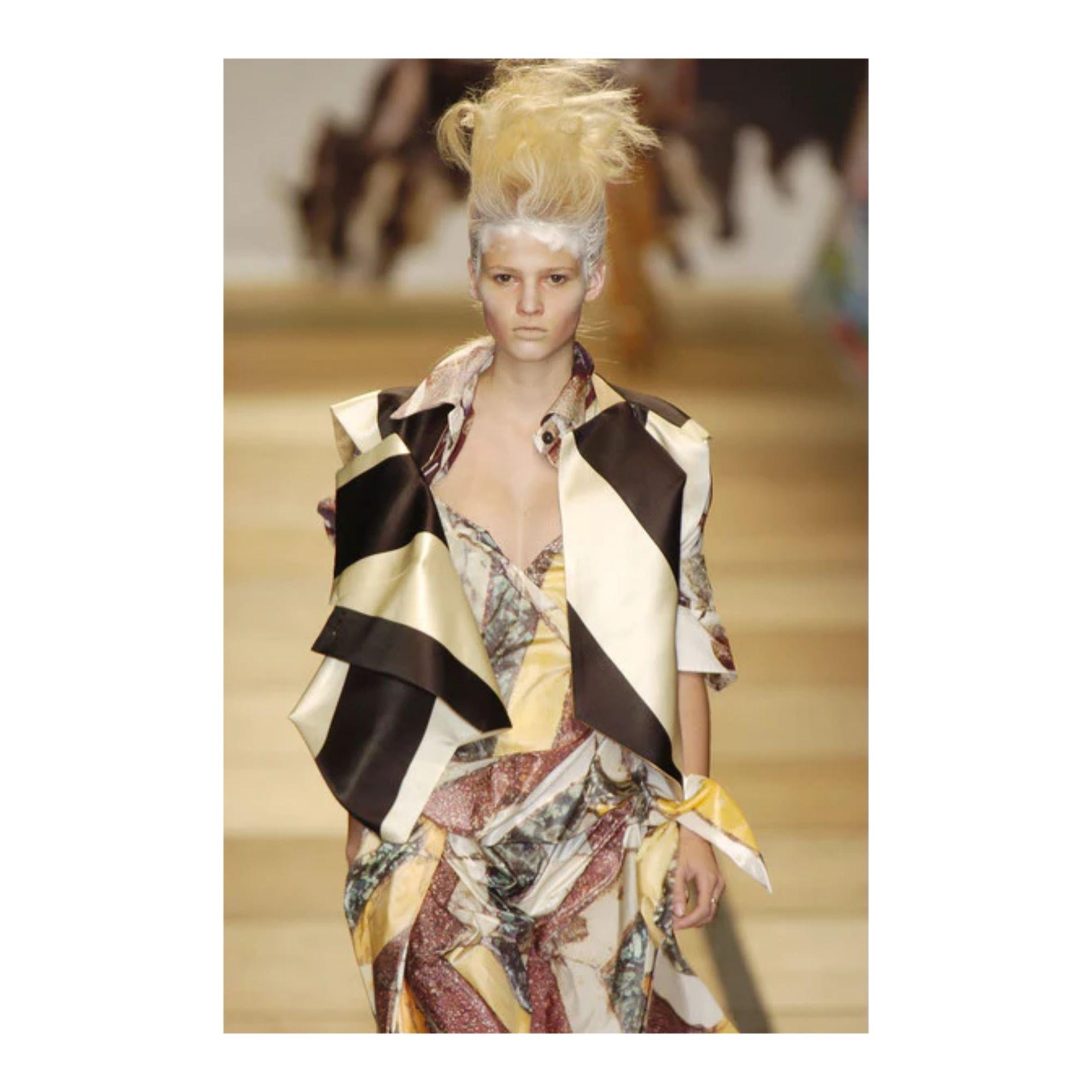 S/S 2005 Vivienne Westwood Marble Stripe Print Dress 5