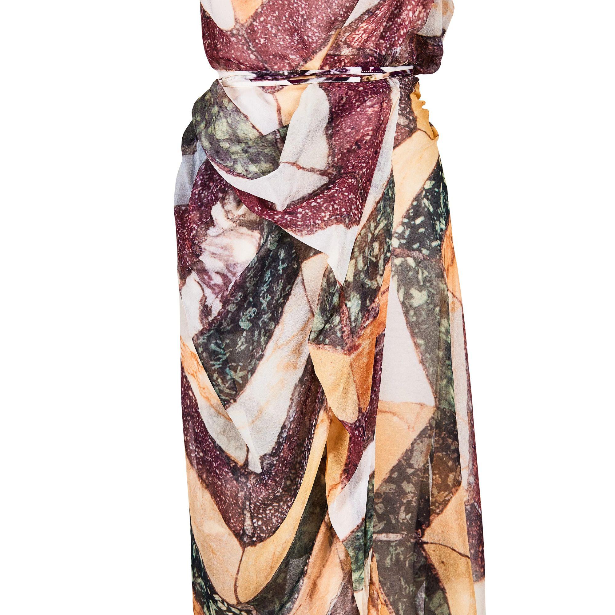 S/S 2005 Vivienne Westwood Marble Stripe Print Dress 2