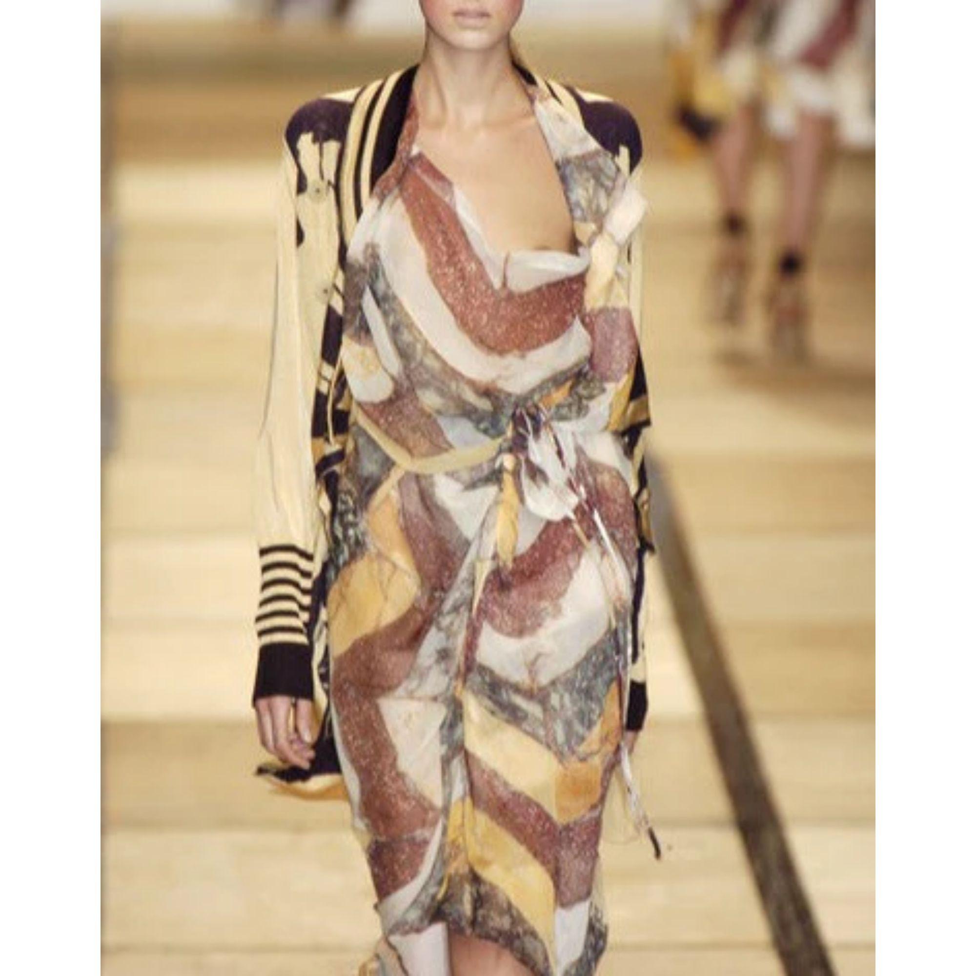 S/S 2005 Vivienne Westwood Marble Stripe Print Dress 4