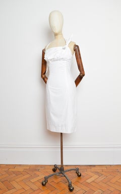 S/S 2005 Vivienne Westwood White Asymmetric Draped white Halter Neck Dress