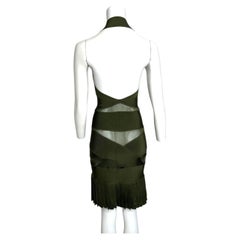 S/S 2006 Alexander McQueen by McQueen green pleated bandage halter dress from 'n