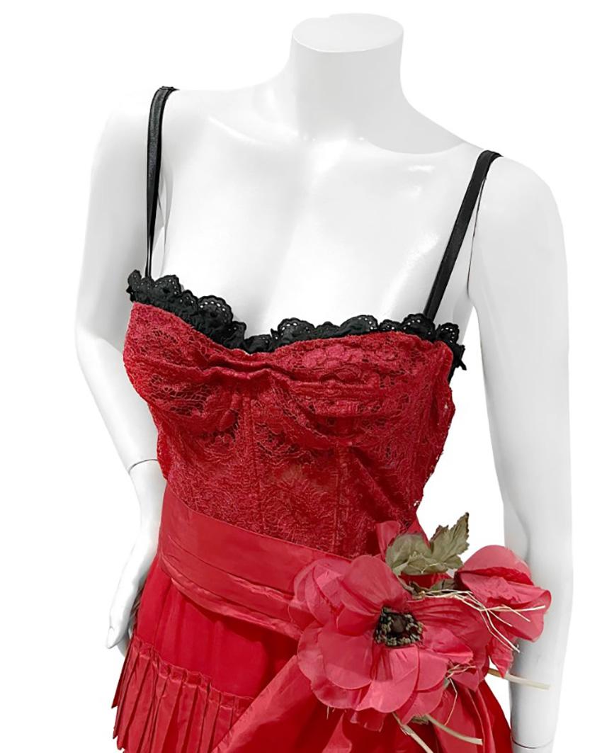 black and red corset dress