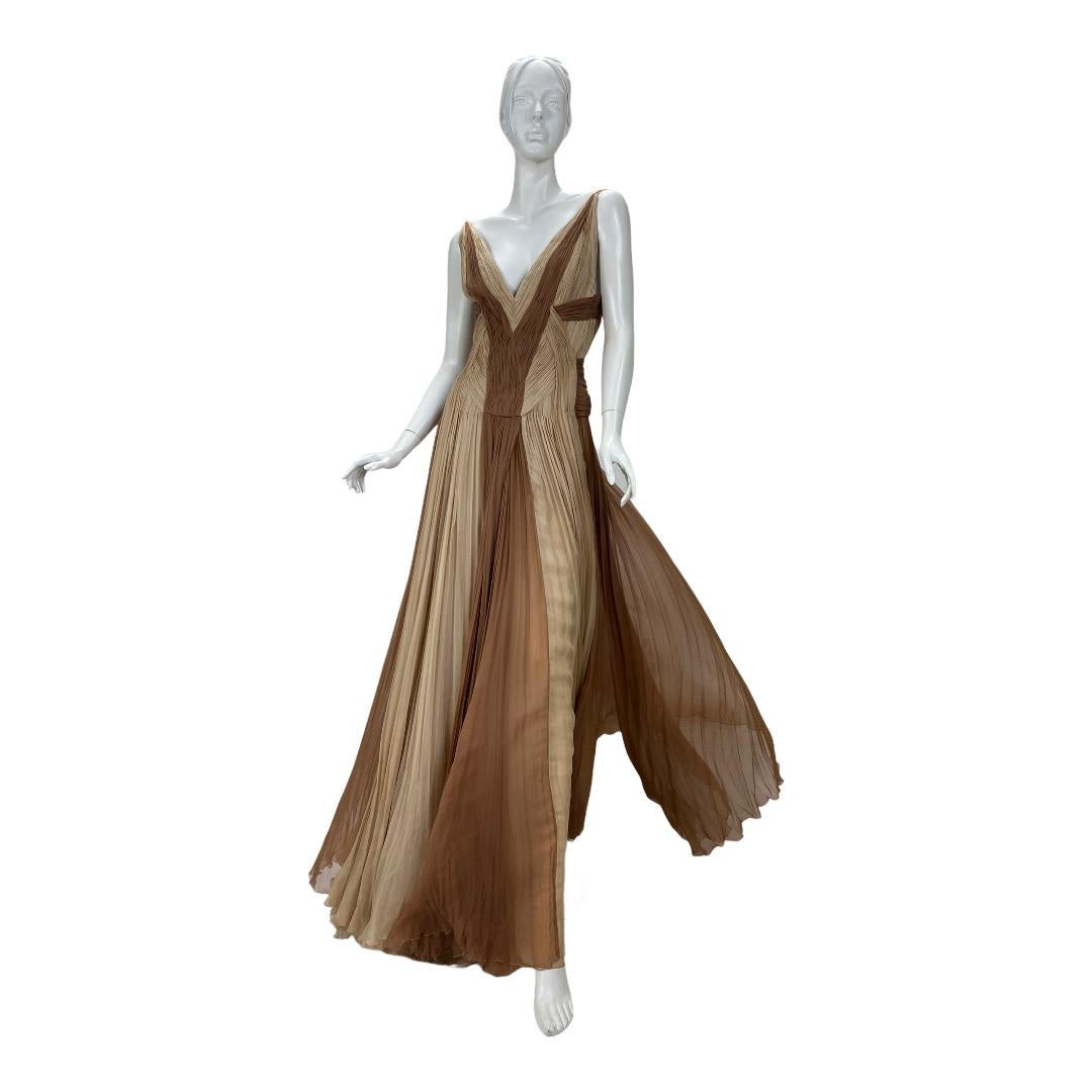 Brown S/S 2006 Look #50 Versace Silk Gown For Sale