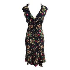 Vestido de seda con estampado de pasta de Moschino Cheap & Chic, temporada primavera-verano 2006