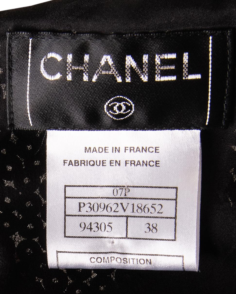 S/S 2007 Chanel Black Sequin Mini Skirt In Excellent Condition In North Hollywood, CA