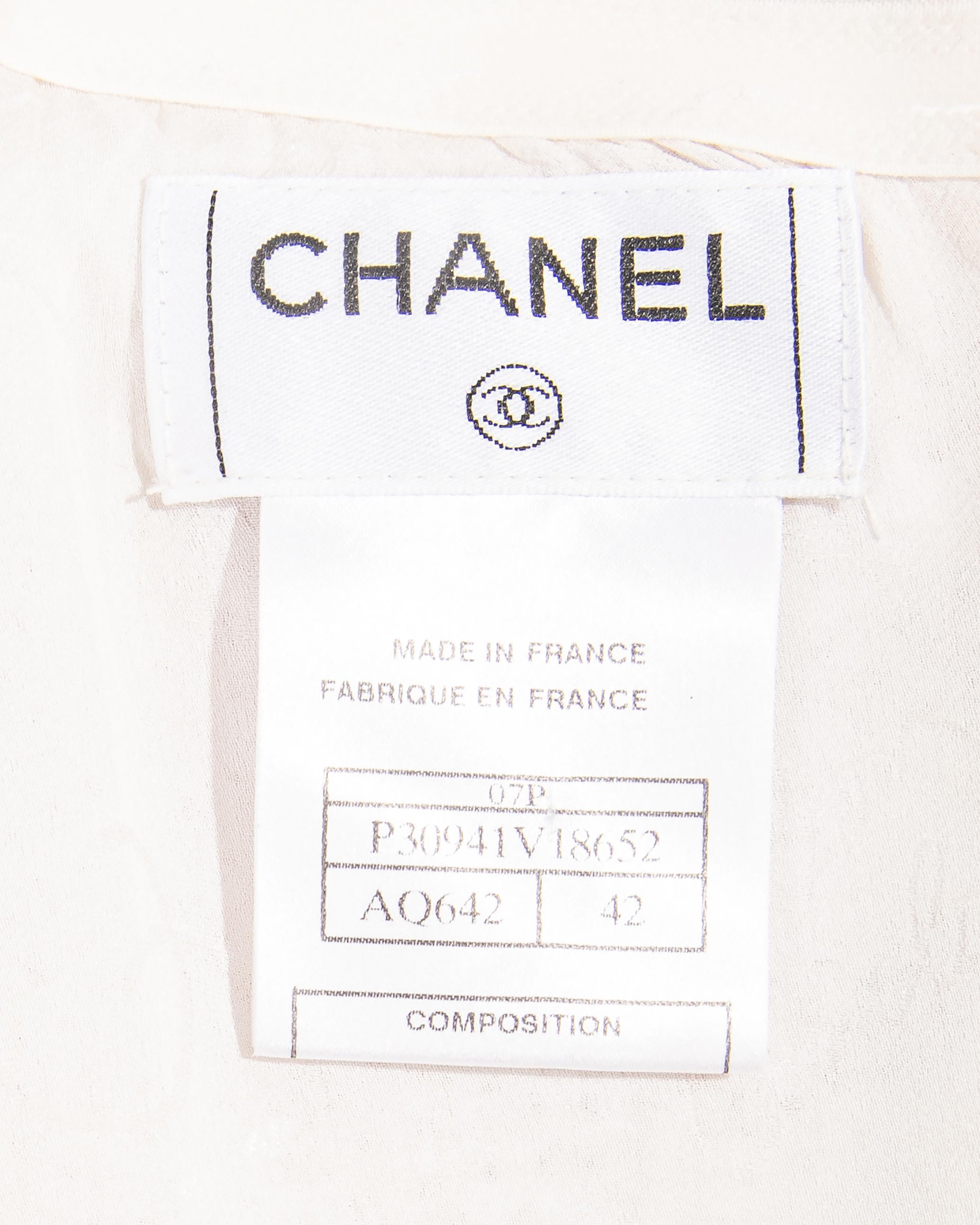 S/S 2007 Chanel by Karl Lagerfeld White Sequin Mini Dress 2