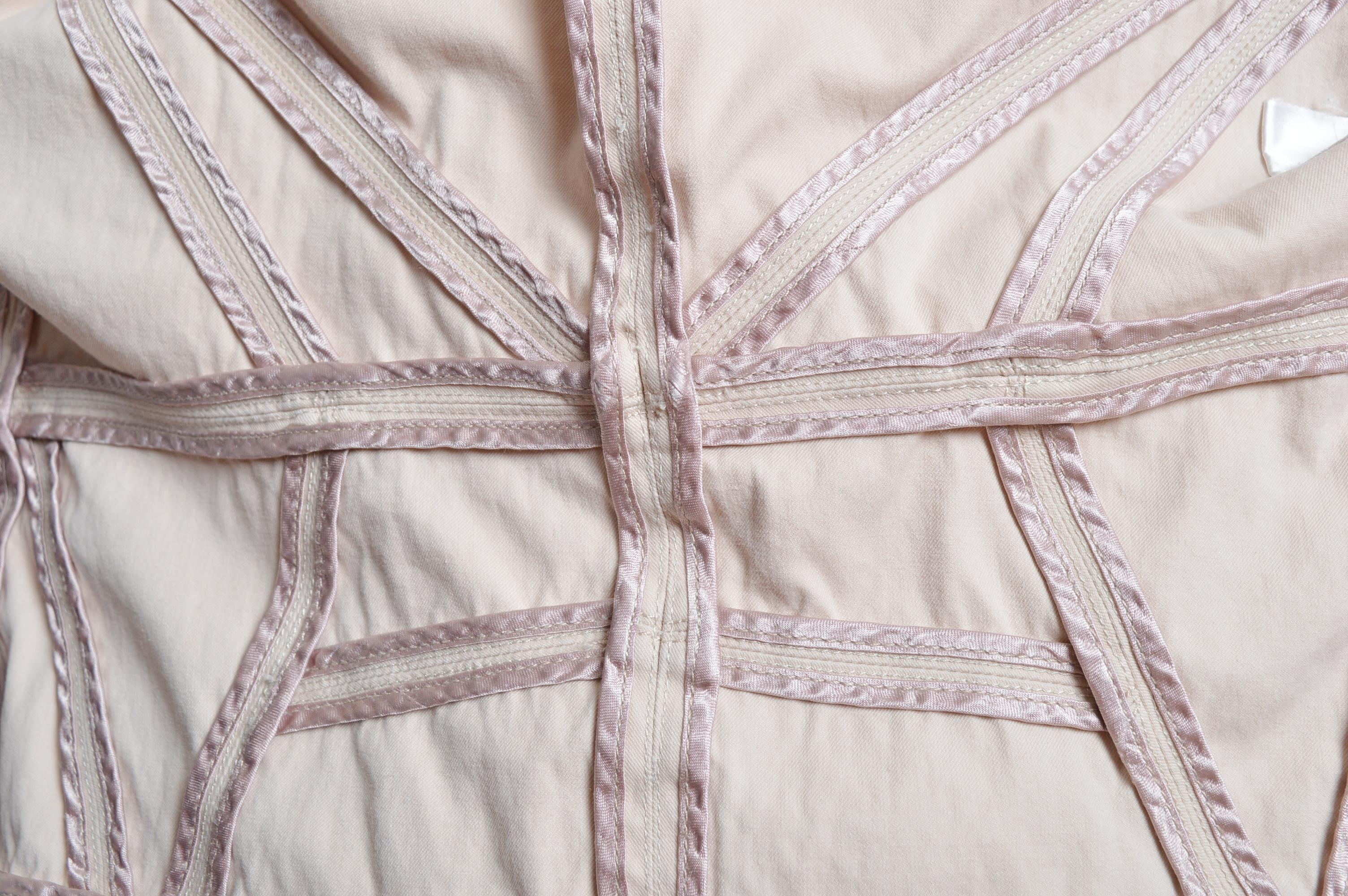 S/S 2007 Christian Dior by John Galliano Chic Cream Boxy Cropped Beige Jacket For Sale 6