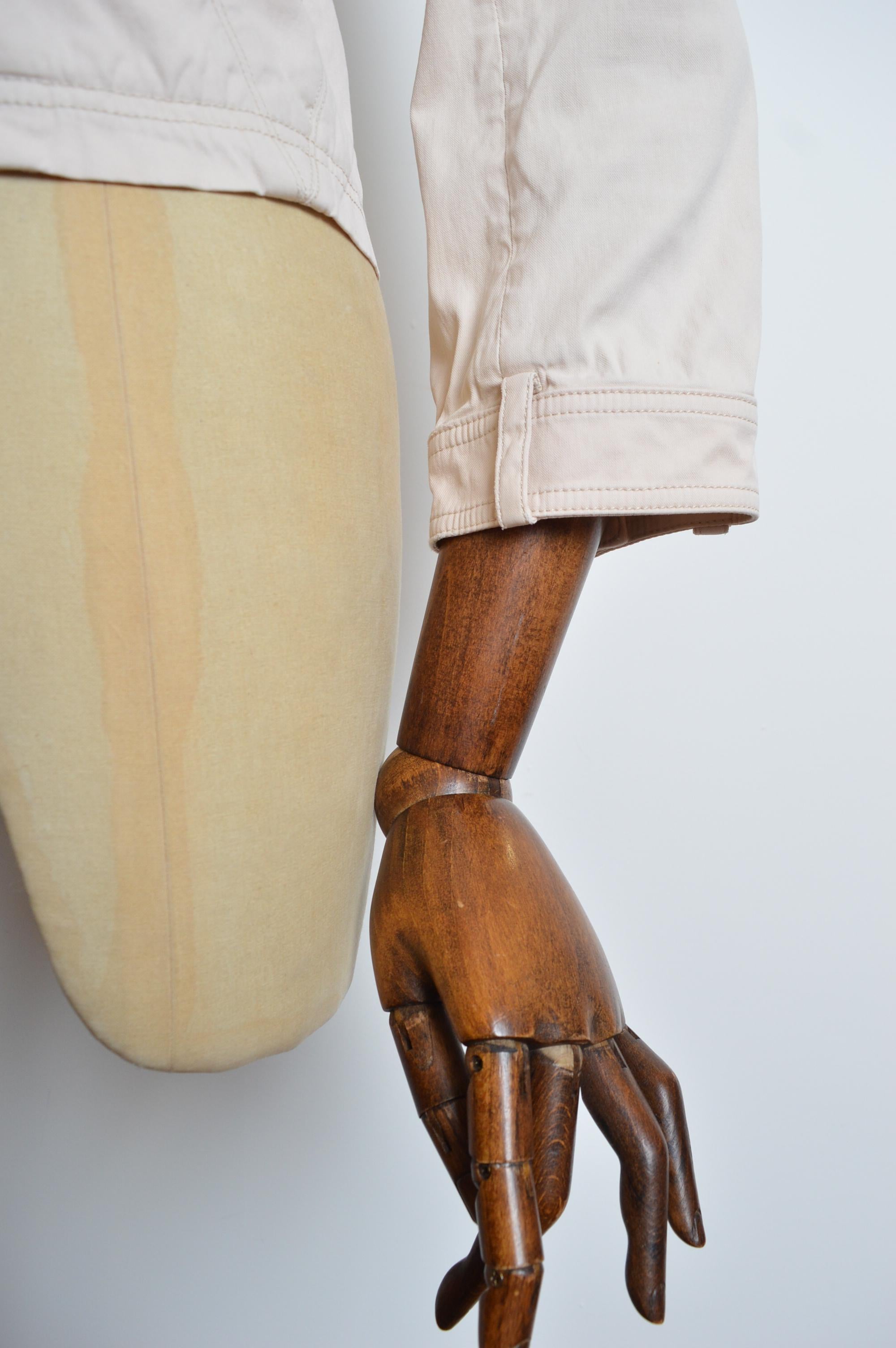 S/S 2007 Christian Dior by John Galliano Chic Cream Boxy Cropped Beige Jacket For Sale 9