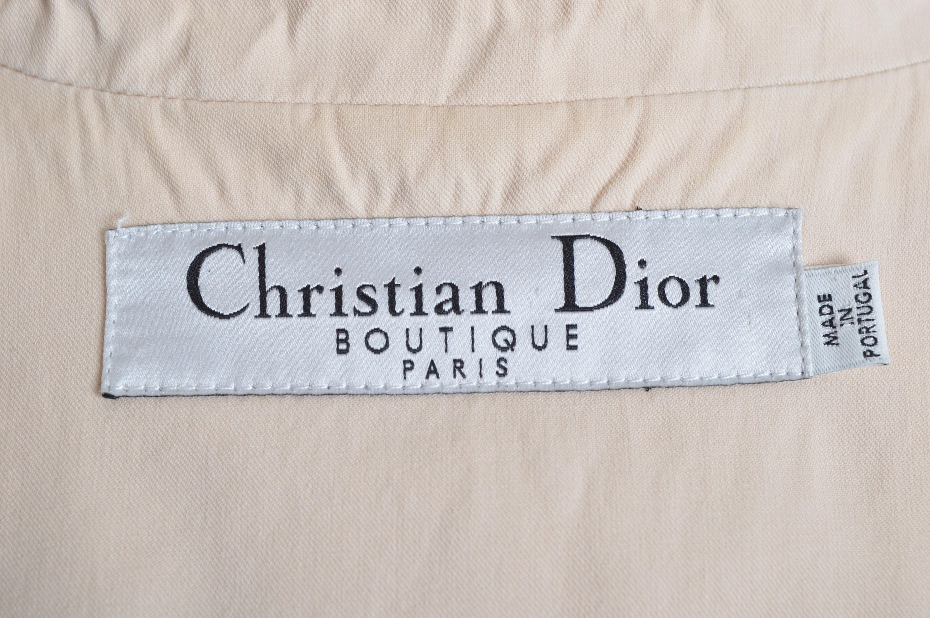 S/S 2007 Christian Dior by John Galliano Chic Cream Boxy Cropped Beige Jacket For Sale 3