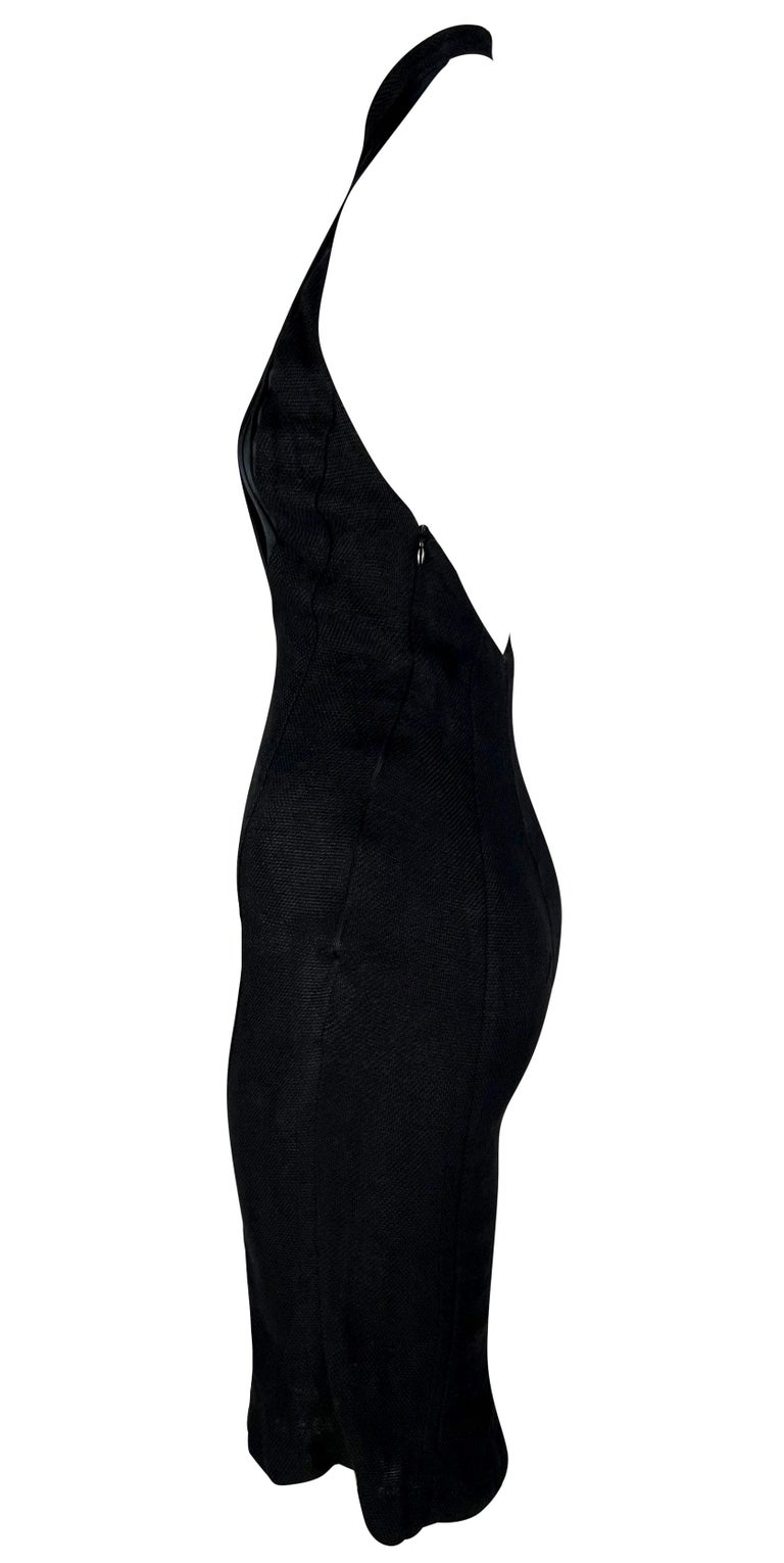 S/S 2007 Ralph Lauren Runway Black Linen Button Up Backless Halter Dress For Sale at 1stDibs S/S 2007 Ralph Lauren Runway Black Linen Button Up Backless Halter Dress For Sale at 1stDibs