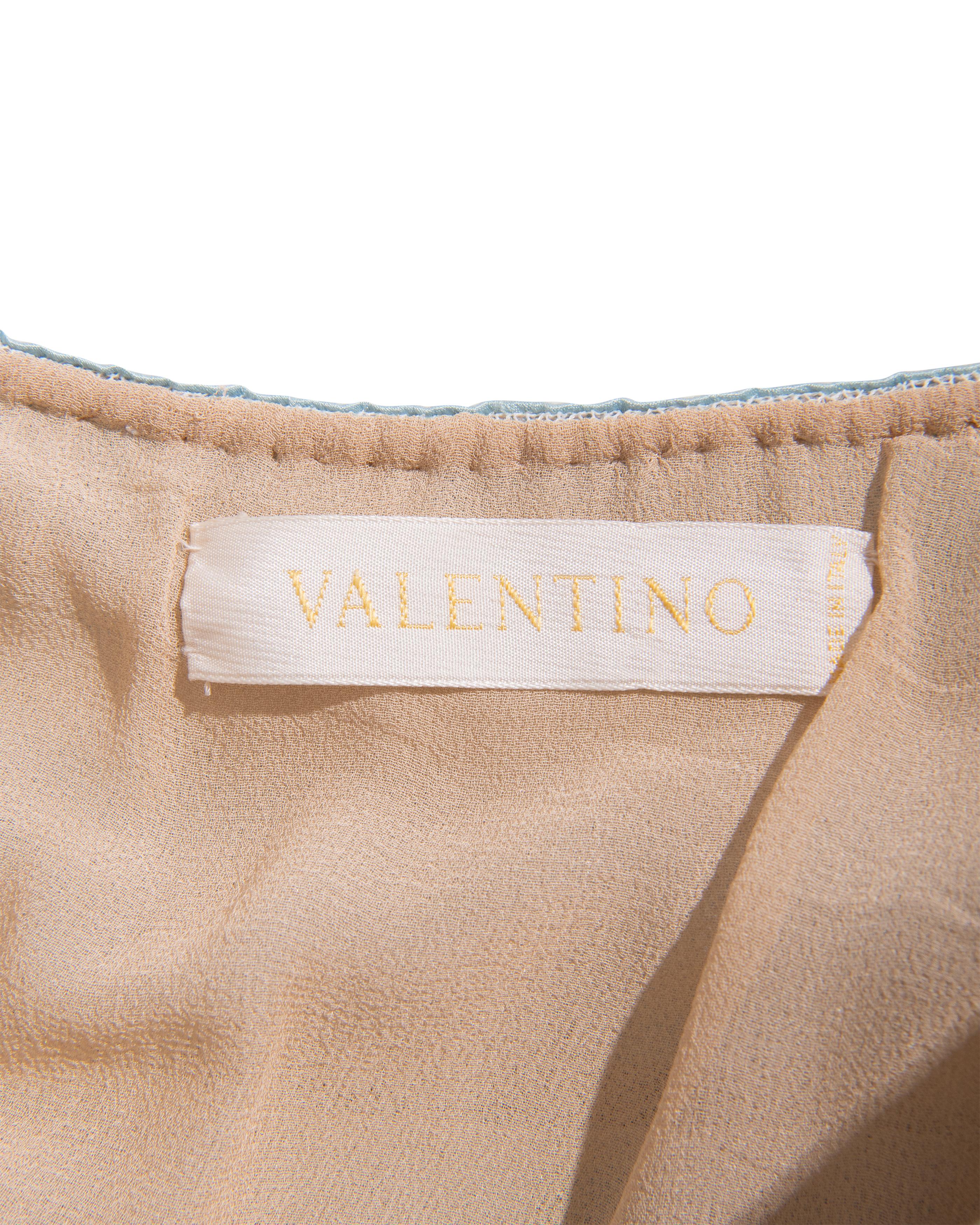 S/S 2007 Valentino - Mini robe plissée - Bleu ciel en vente 9