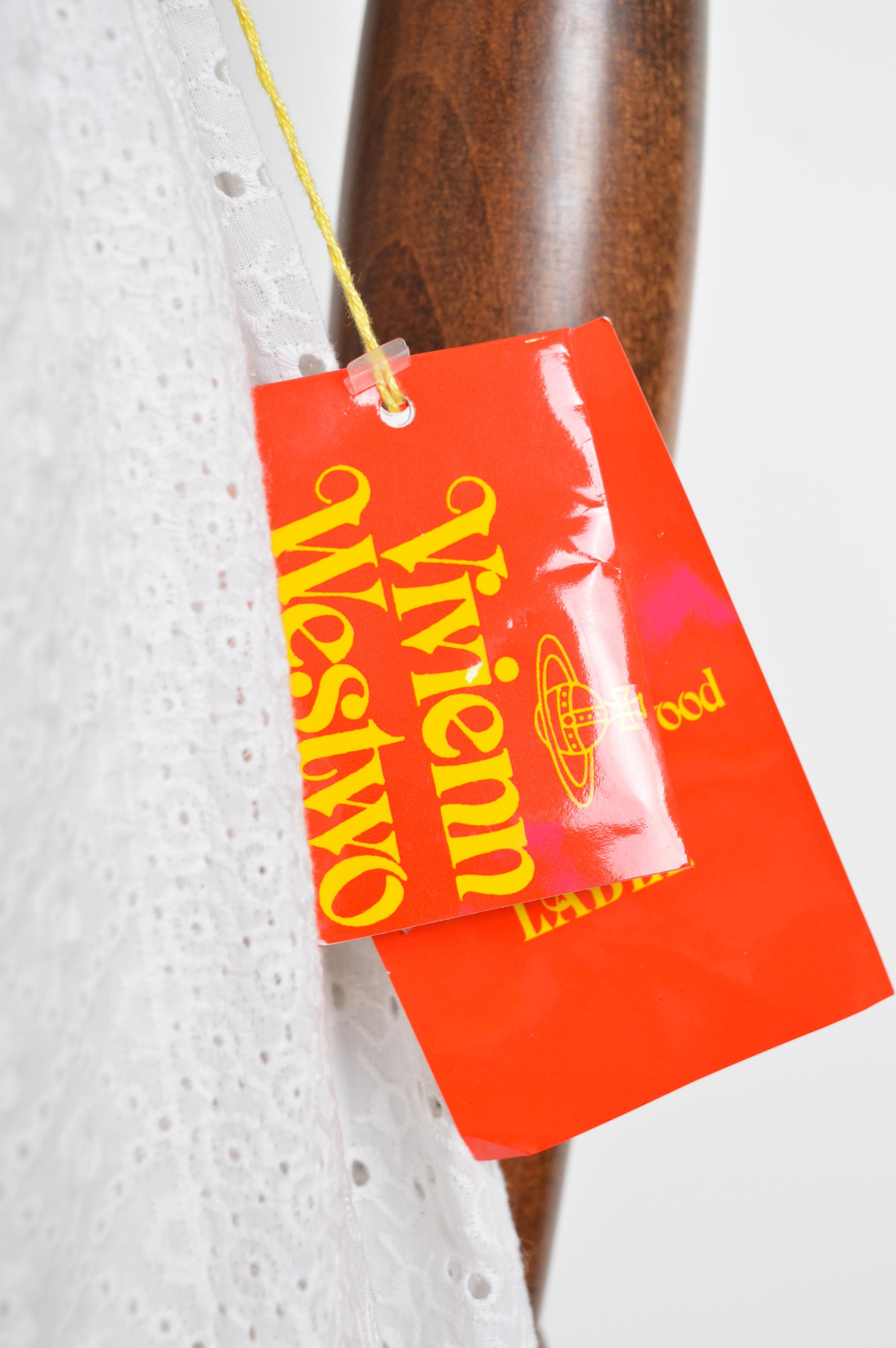 S/S 2007 Vivienne Westwood Weißes Broderie Anglaise Vintage Spitze Tee-Kleid im Angebot 2