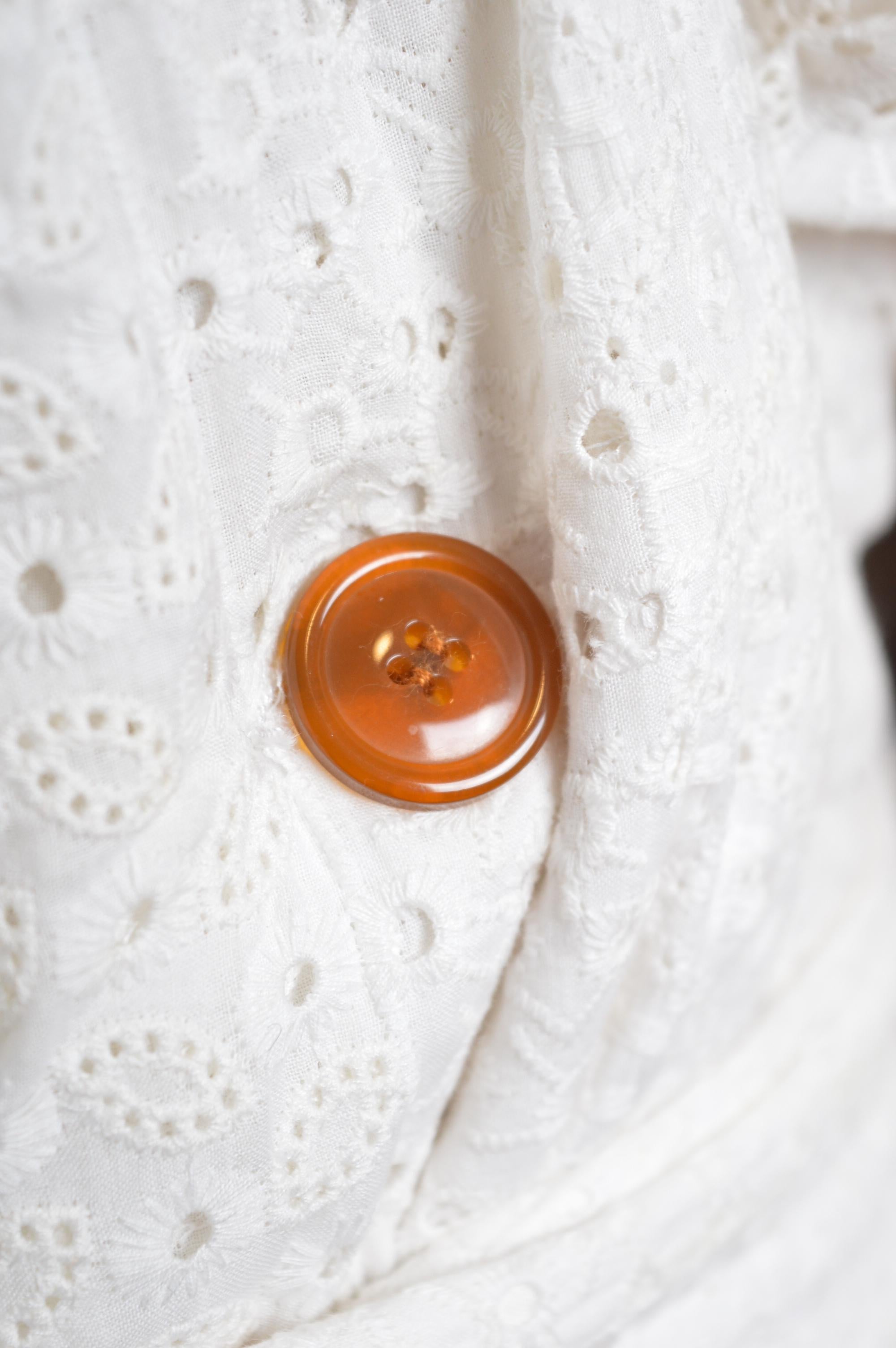 S/S 2007 Vivienne Westwood Weißes Broderie Anglaise Vintage Spitze Tee-Kleid im Angebot 3