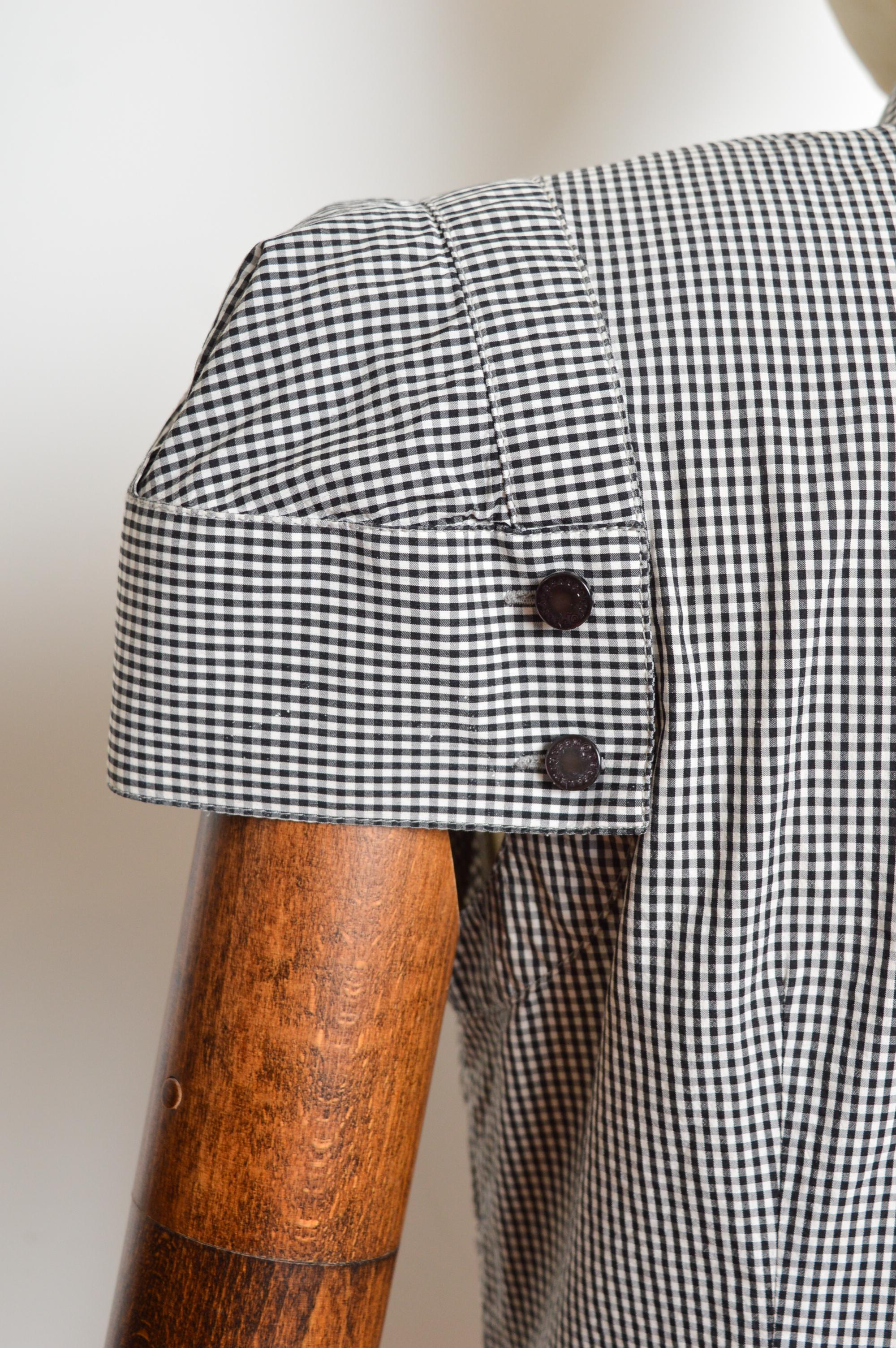 S/S 2008 Alexander McQueen Camisa de manga corta a cuadros de cuadros gingham en venta 5