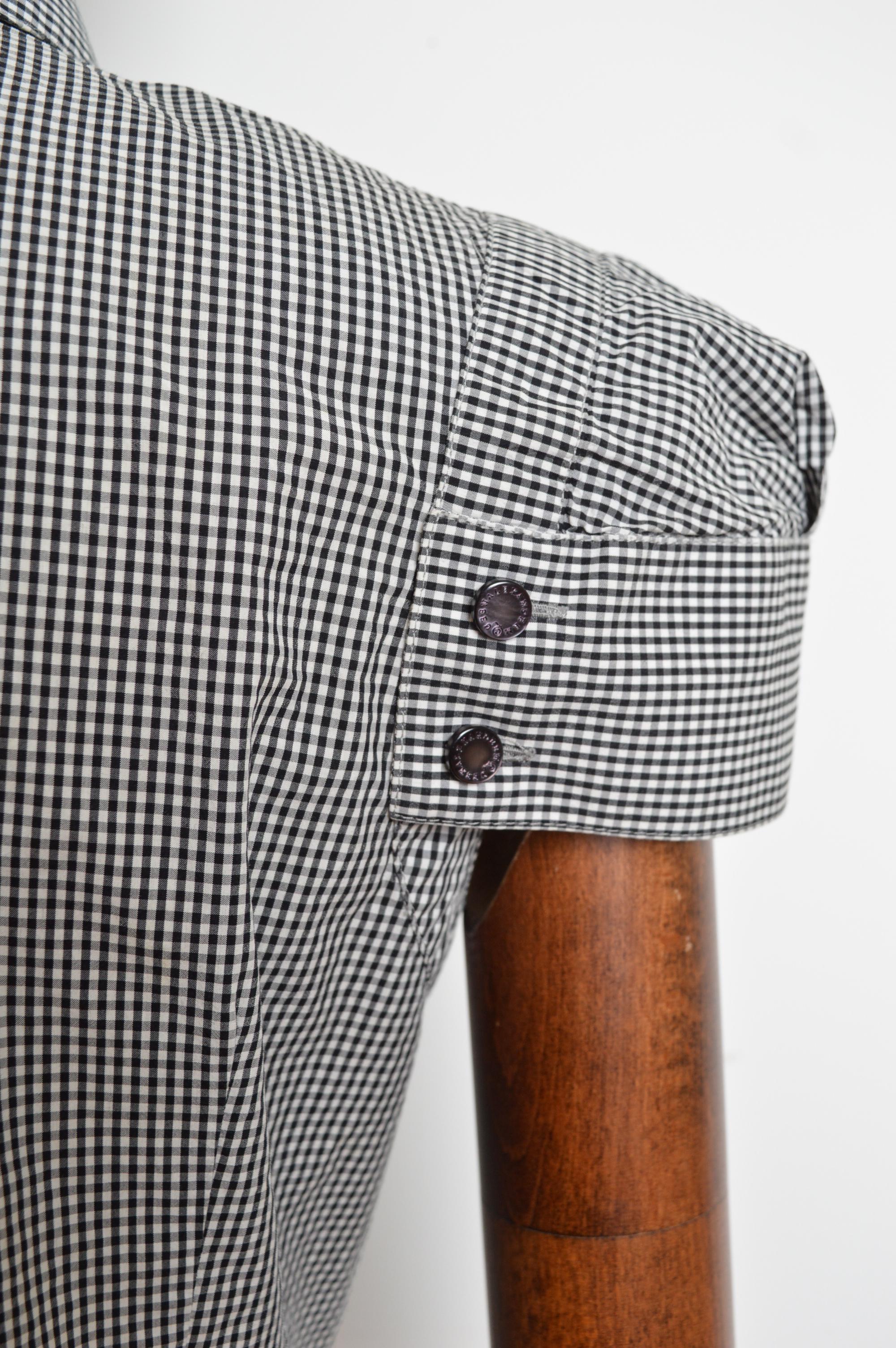 S/S 2008 Alexander McQueen Camisa de manga corta a cuadros de cuadros gingham en venta 6