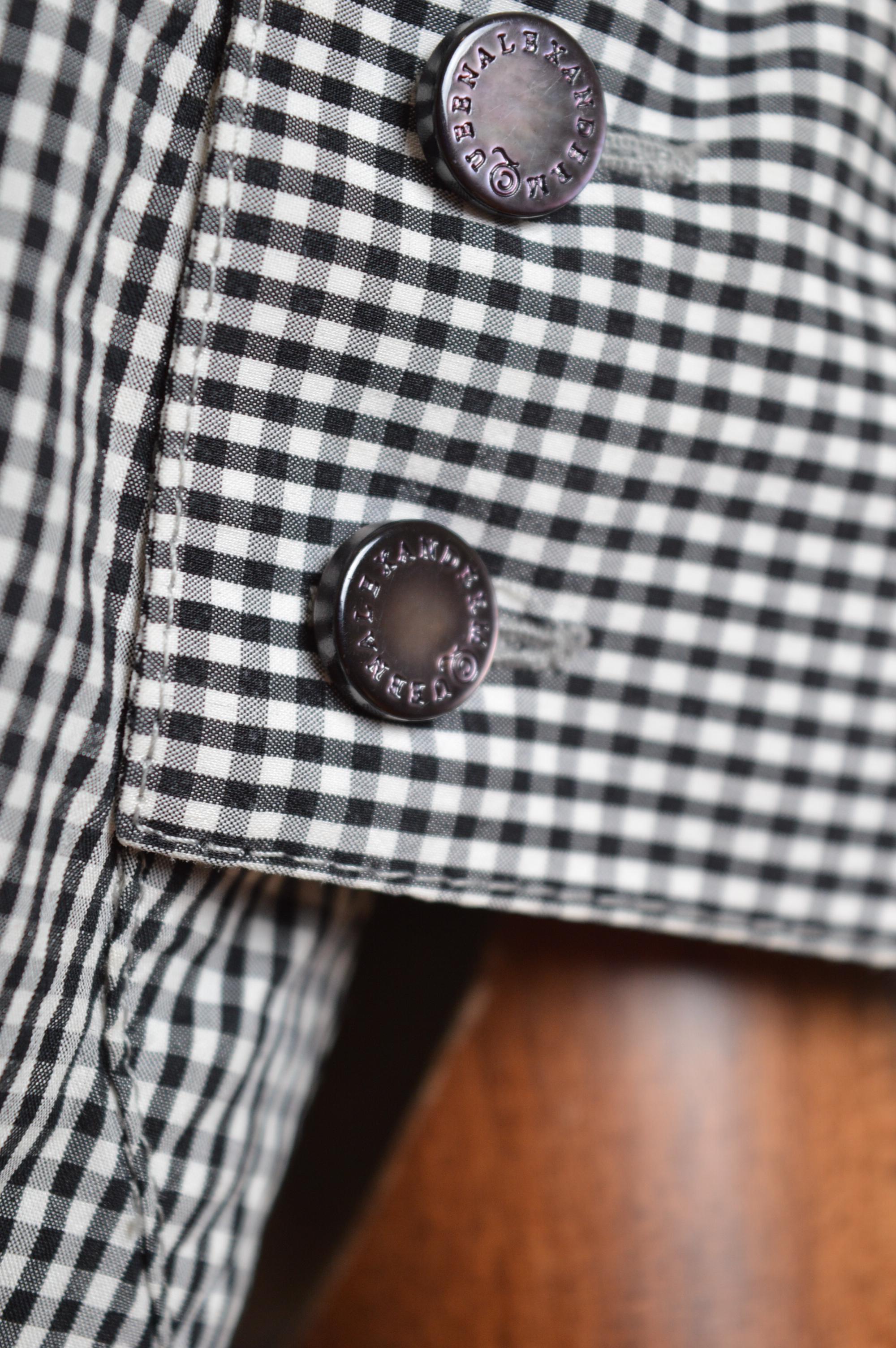 S/S 2008 Alexander McQueen Camisa de manga corta a cuadros de cuadros gingham en venta 7