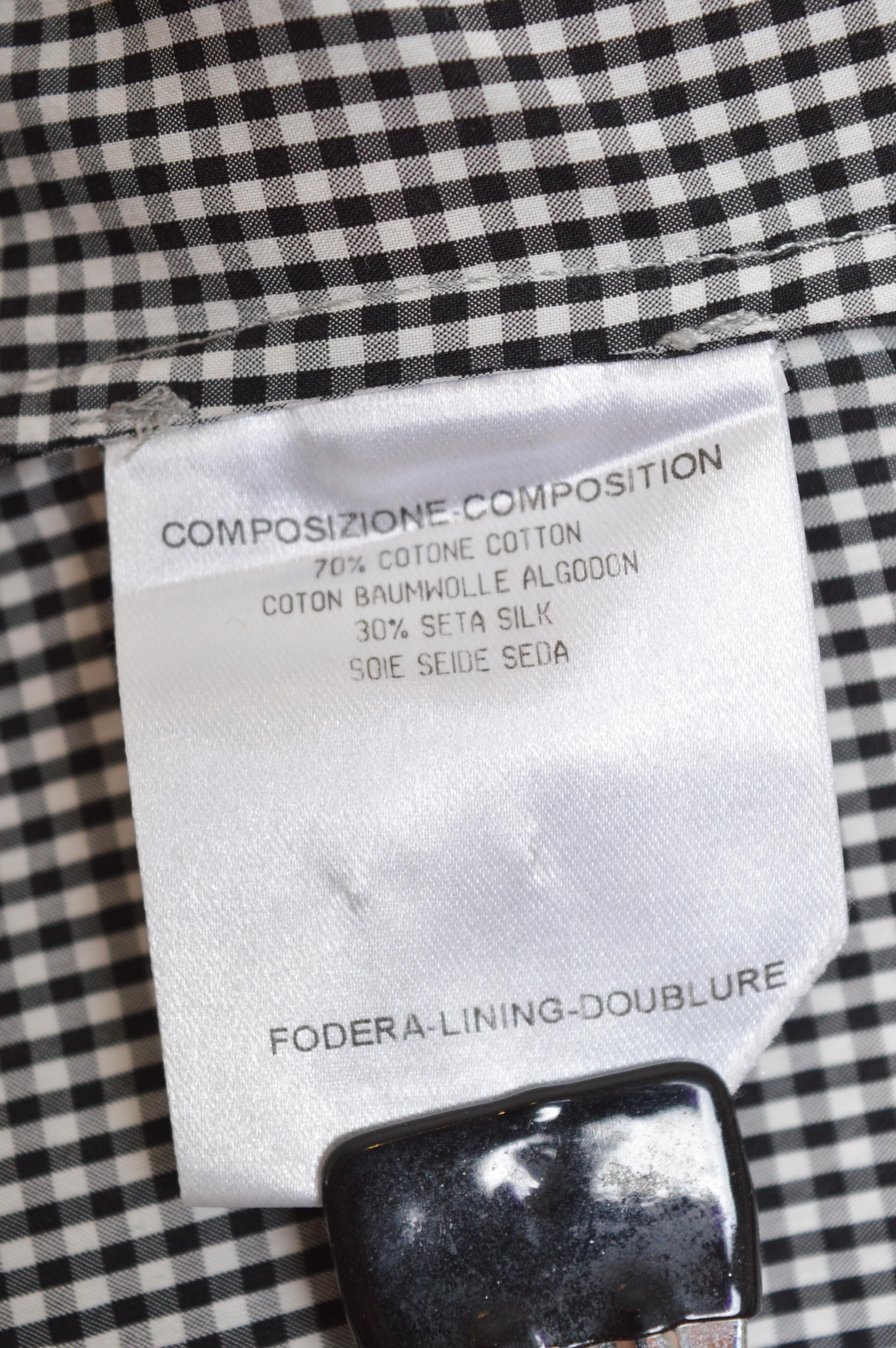 S/S 2008 Alexander McQueen Camisa de manga corta a cuadros de cuadros gingham en venta 9