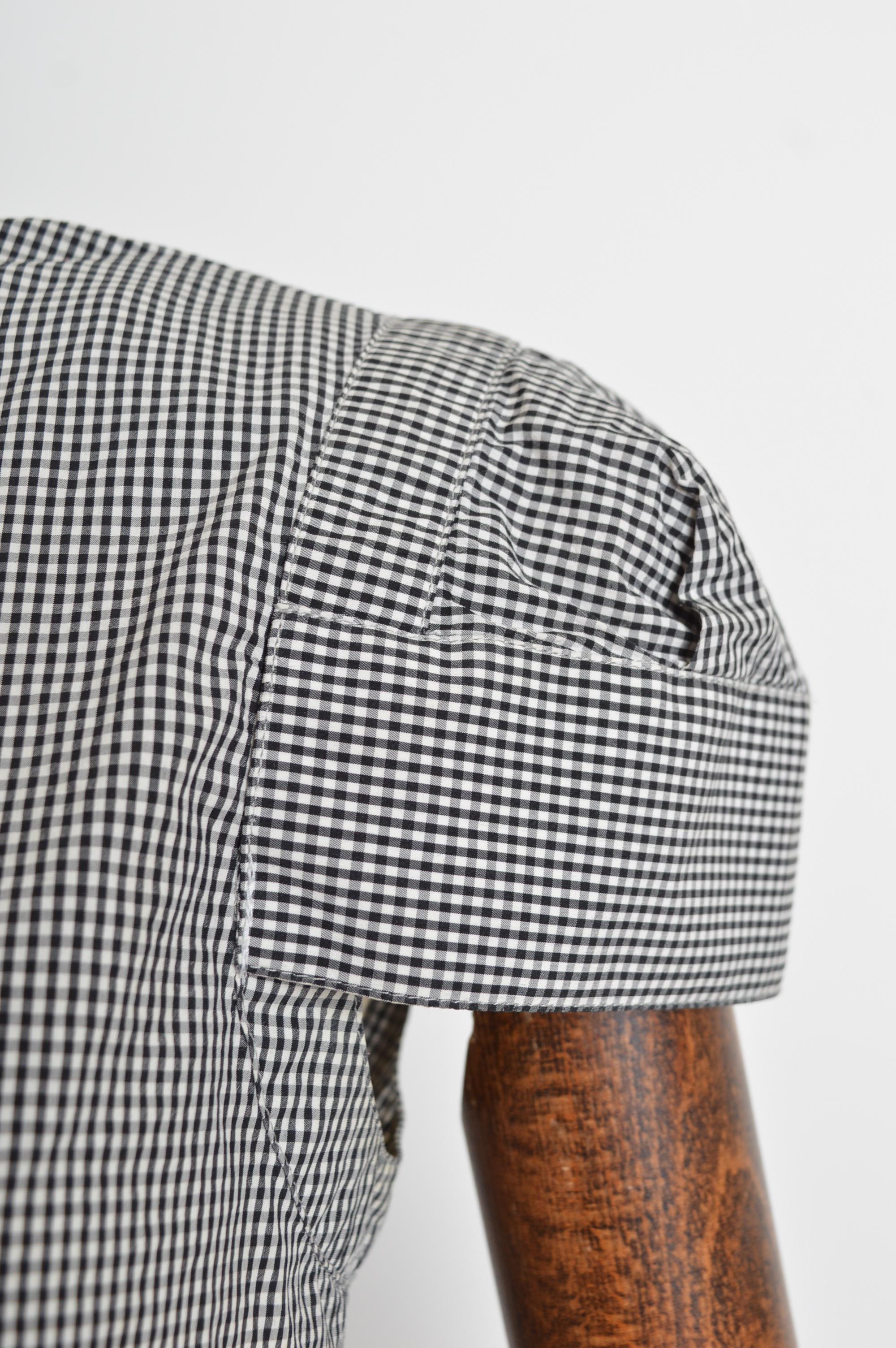 S/S 2008 Alexander McQueen Camisa de manga corta a cuadros de cuadros gingham en Bueno estado para la venta en Sheffield, GB