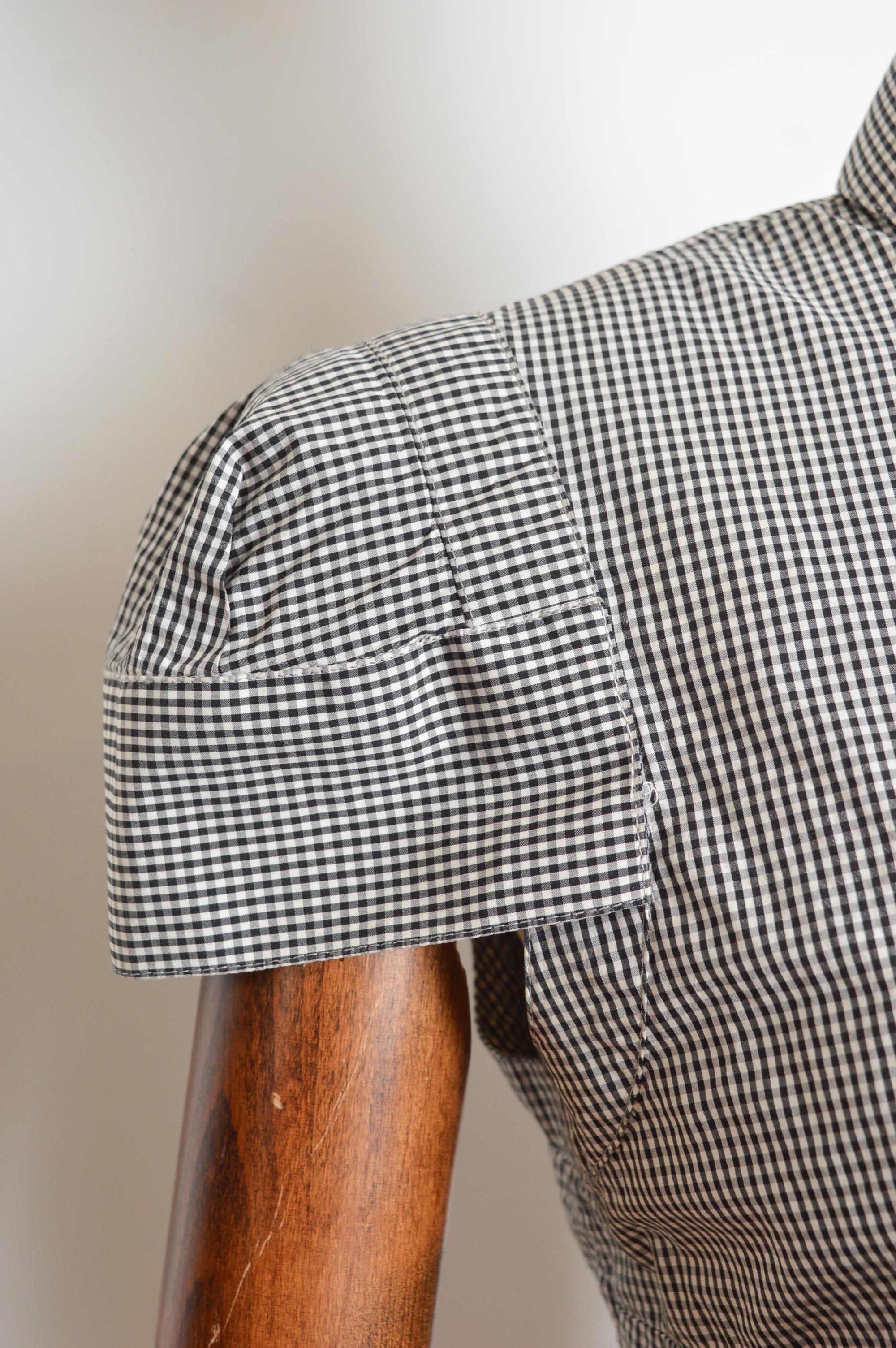 S/S 2008 Alexander McQueen Camisa de manga corta a cuadros de cuadros gingham en venta 1