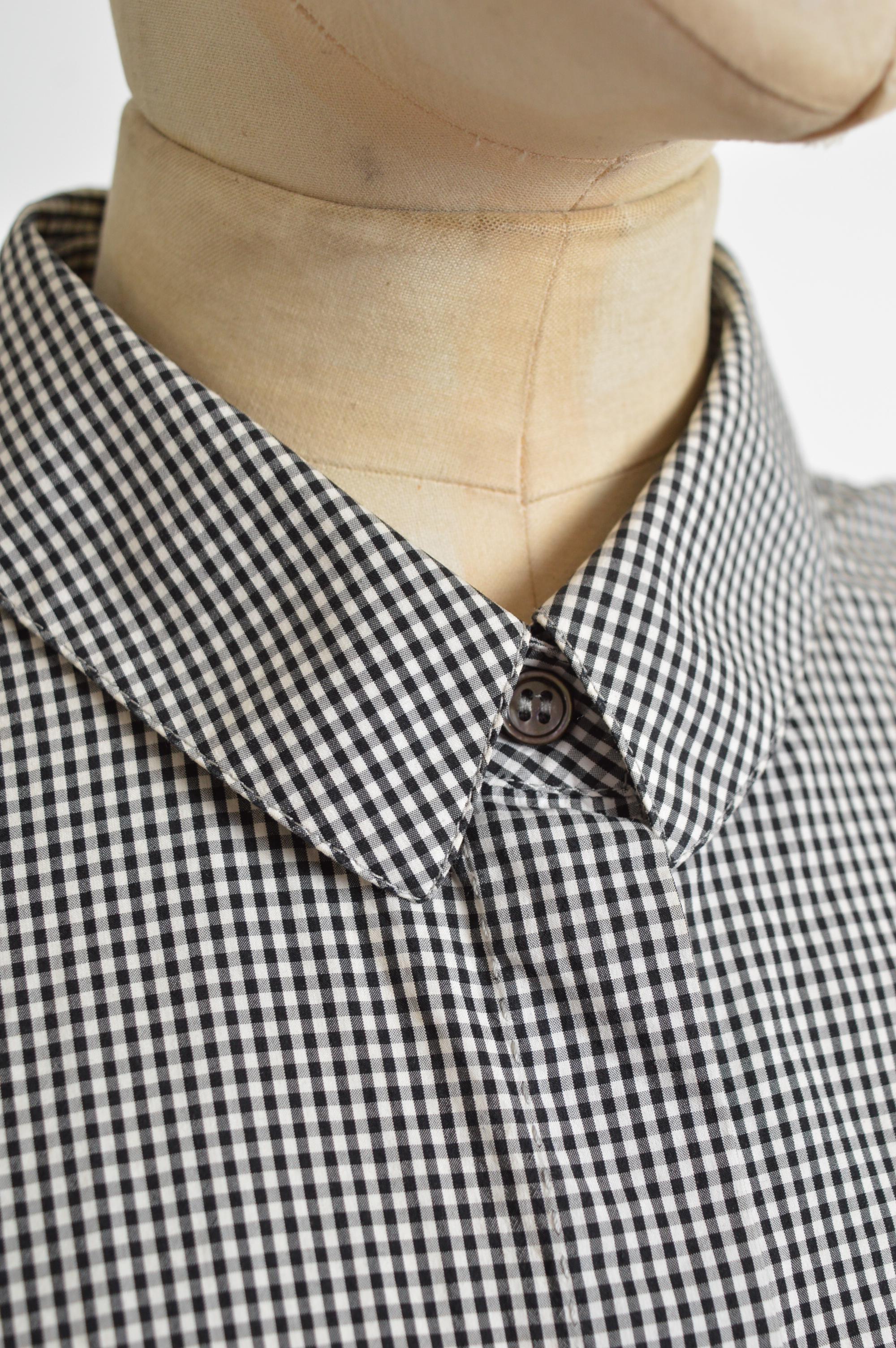 S/S 2008 Alexander McQueen Camisa de manga corta a cuadros de cuadros gingham en venta 2