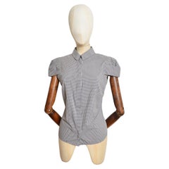 S/S 2008 Alexander McQueen gingham checked Short Sleeve Armour Shirt