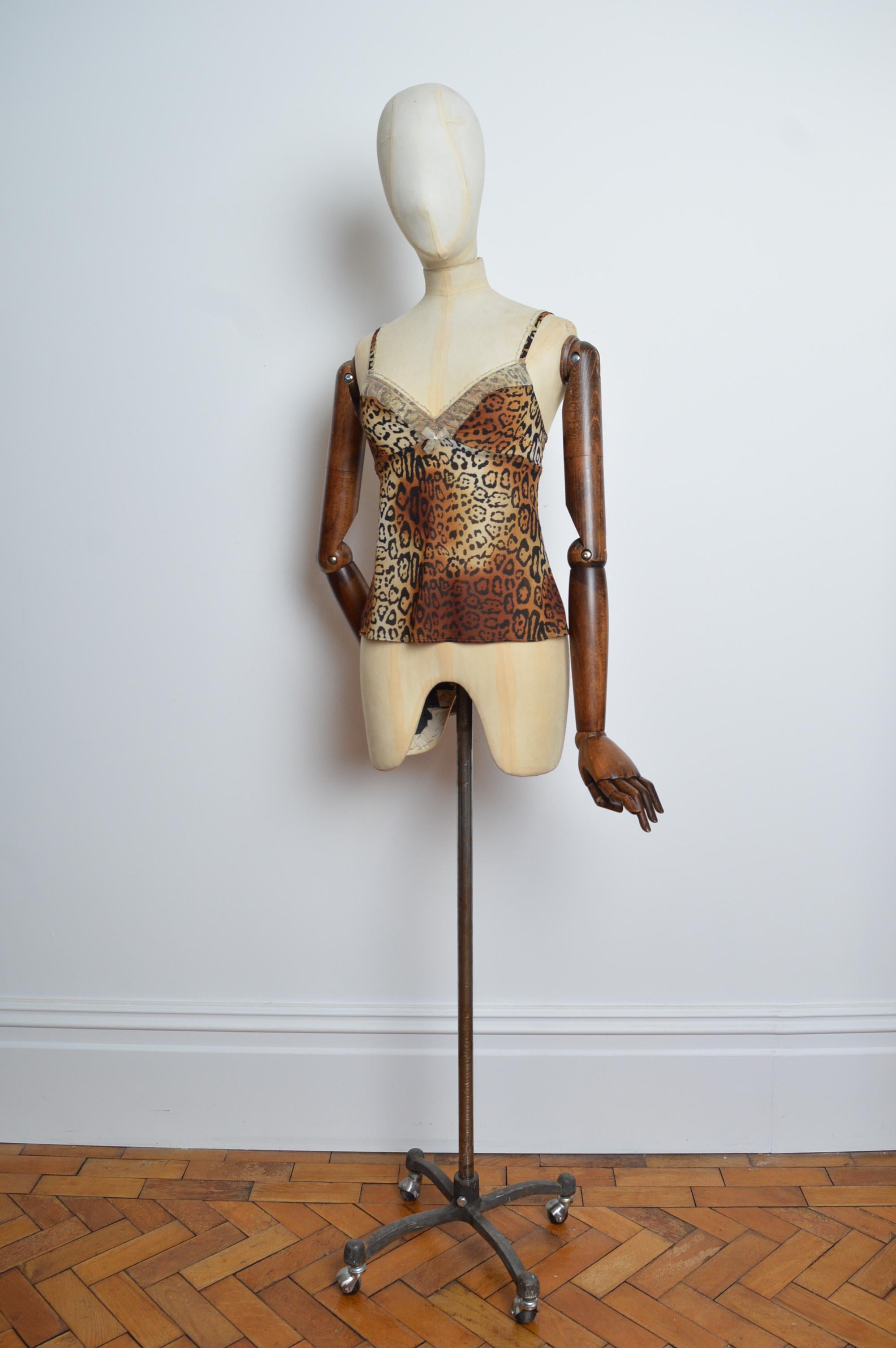 S/S 2008 Christian Dior by John GALLIANO leopard print Silk Camisole - Vest Top In Good Condition In Sheffield, GB