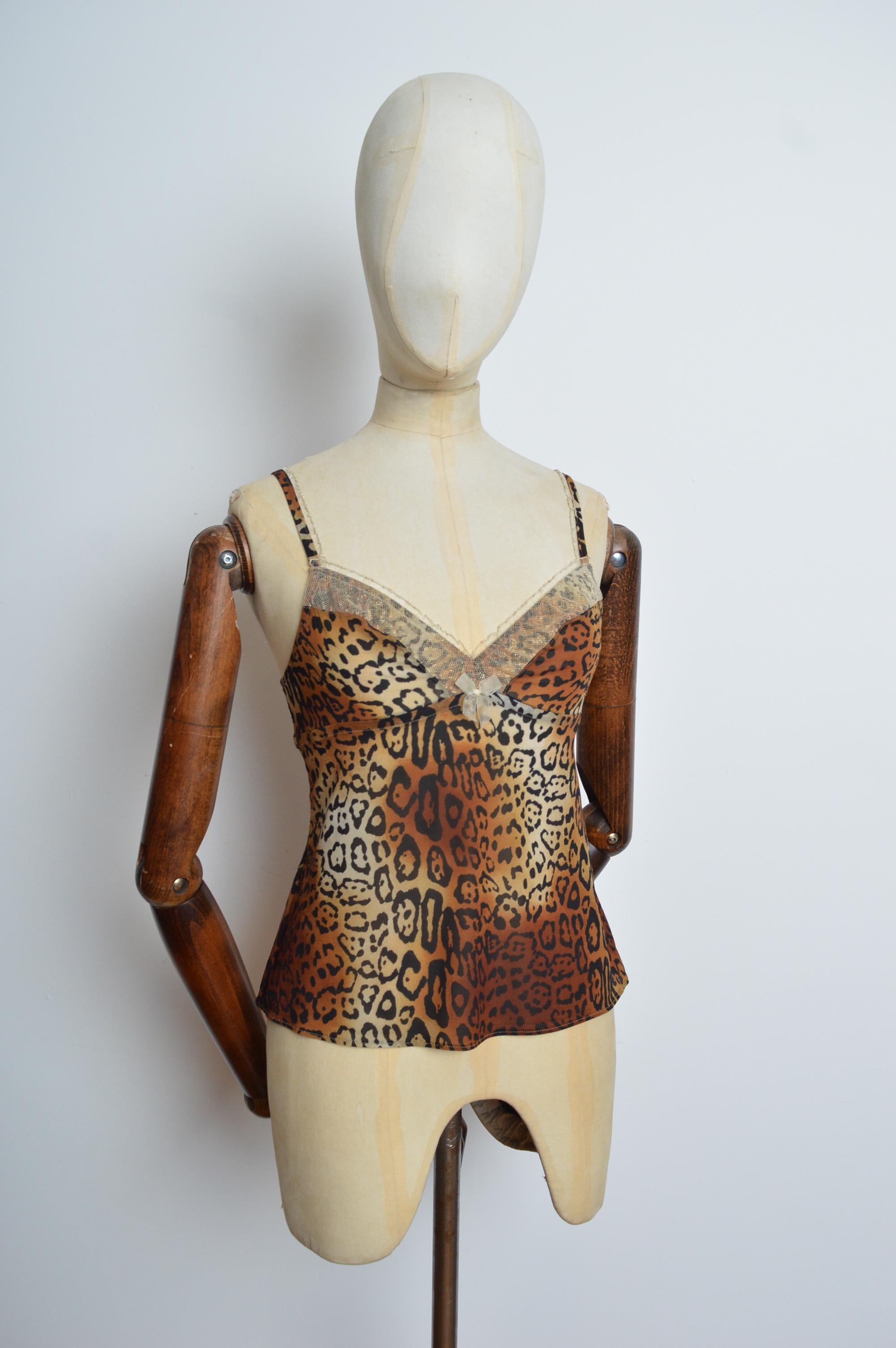 S/S 2008 Christian Dior by John GALLIANO leopard print Silk Camisole - Vest Top 4