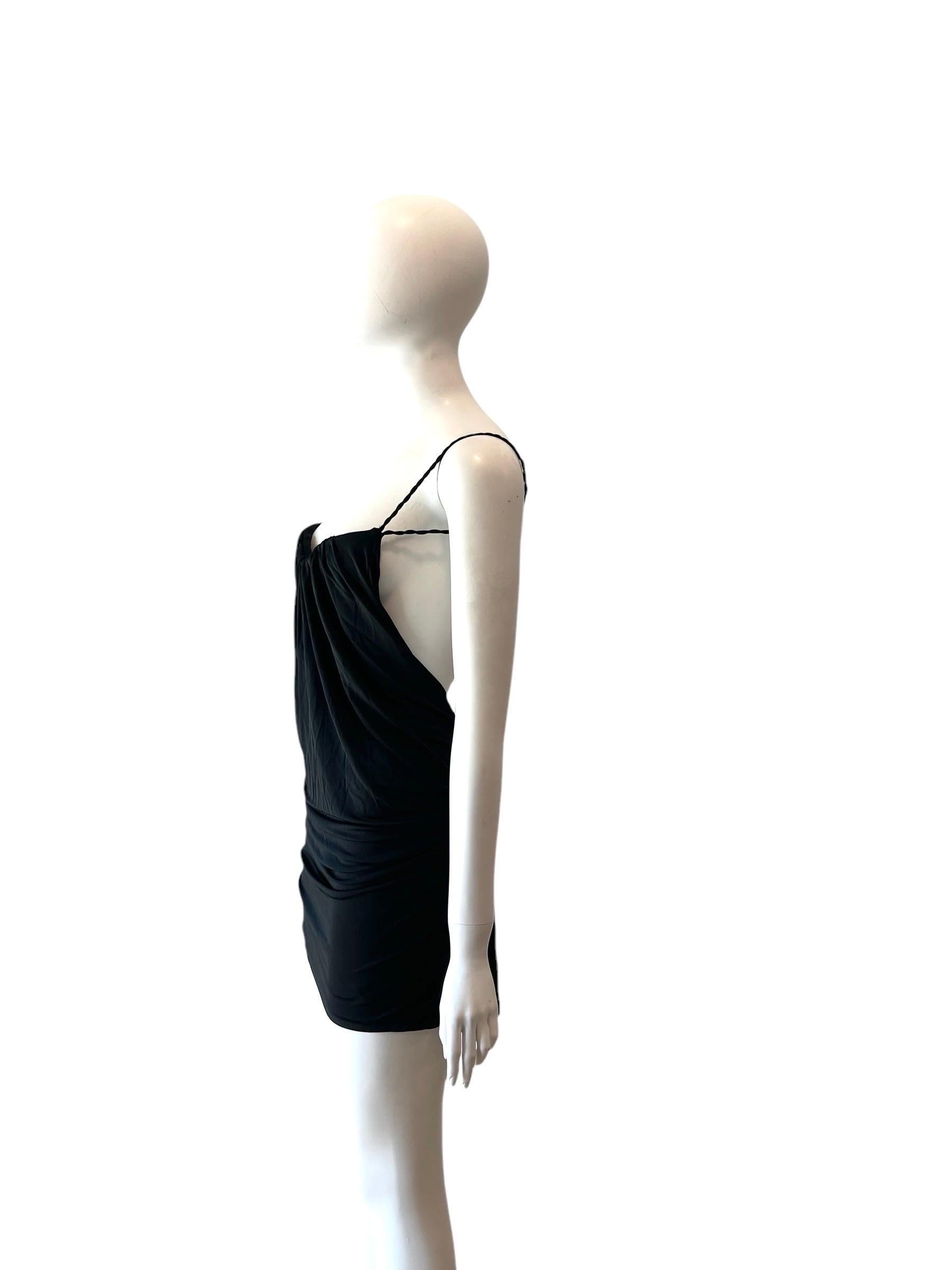 Women's S/S 2008 Dsquared2 Runway Black Backless Mini Dress