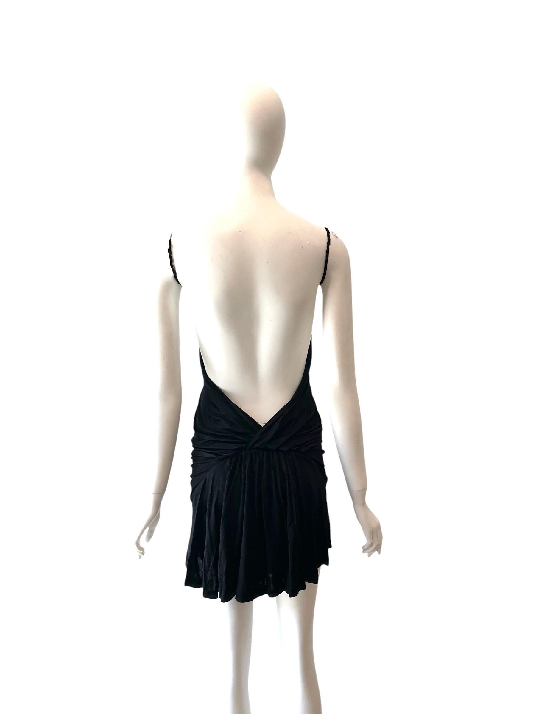 S/S 2008 Dsquared2 Runway Black Backless Mini Dress 2
