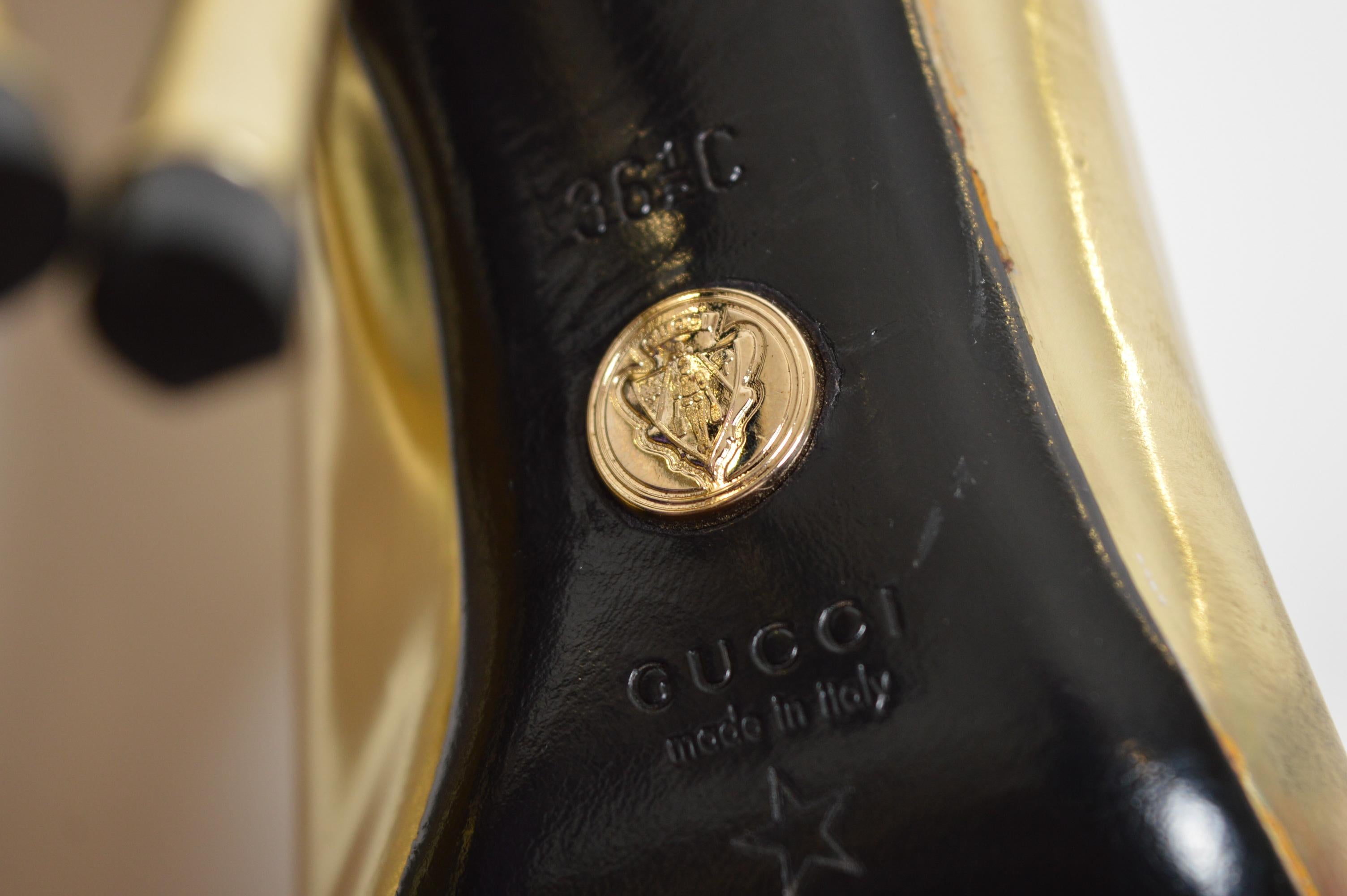 S/S 2008 GUCCI Pale Gold Peep Toe Leather Stiletto lace Up High Heels in vendita 12