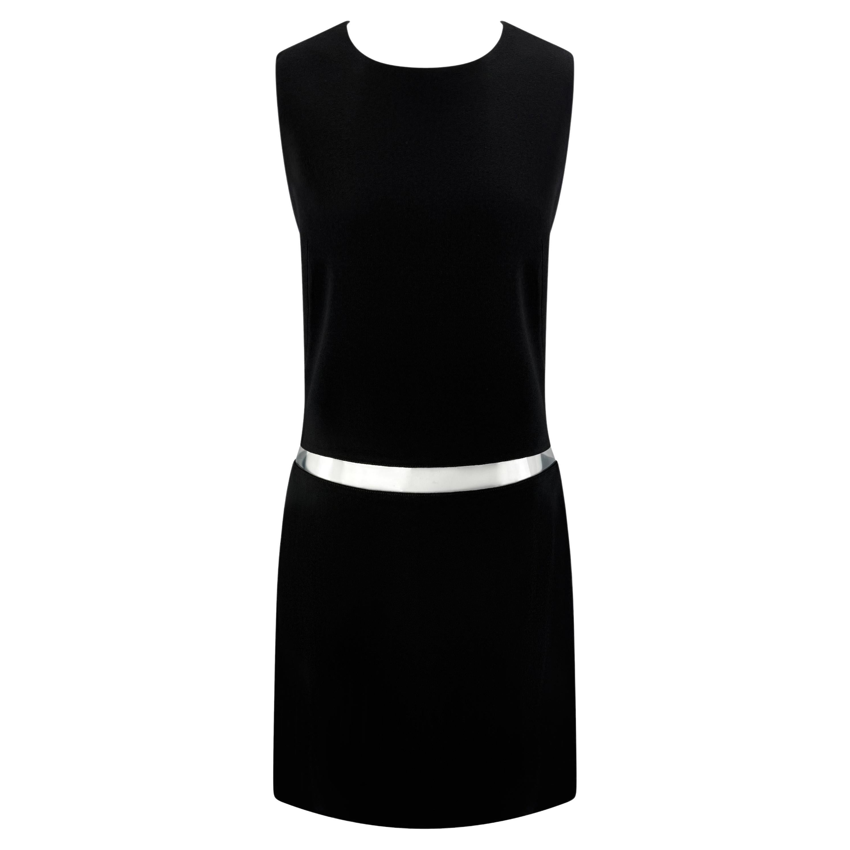 S/S 2010 Michael Kors Runway Clear PVC Cutout Black A Line Sleeveless Dress en vente