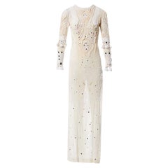 S/S 2011 Emilio Pucci mirror embellished nude beige dress