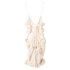 S/S 2011 Knit Cream Skeleton Mini Dress