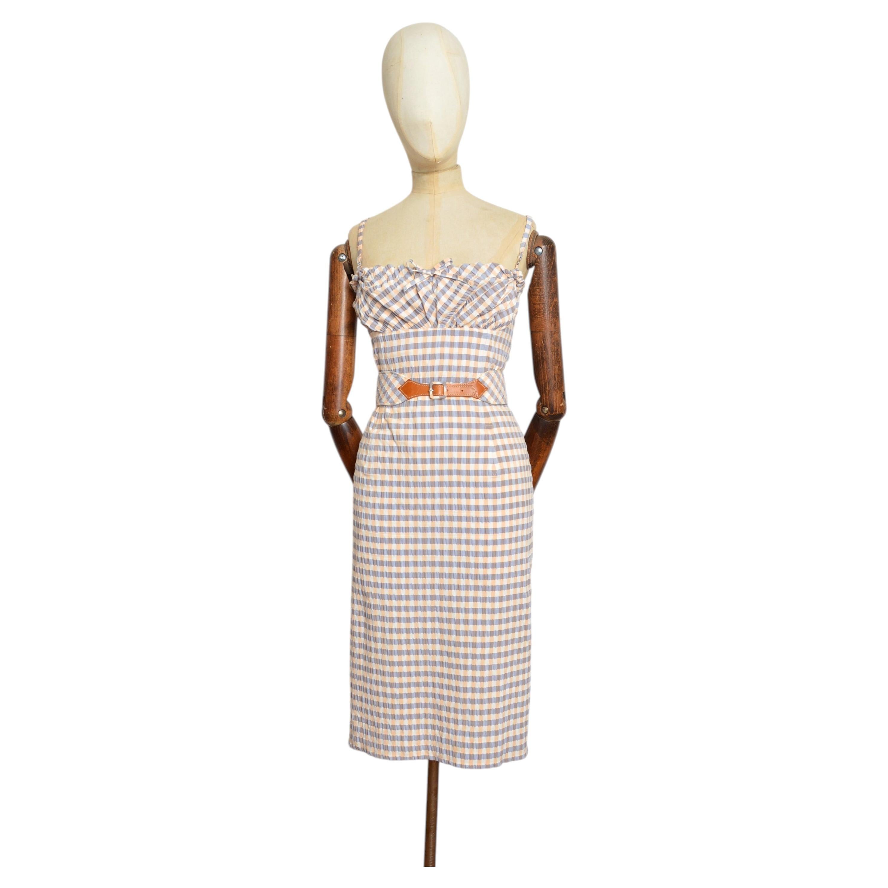 S/S 2011 Vivienne Westwood Picnic Gingham Check Milk Maid Cocktail Dress