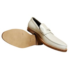 S/S 2012 look #10 NEW VERSACE BEIGE LEATHER LOAFER SHOES 44 - 11