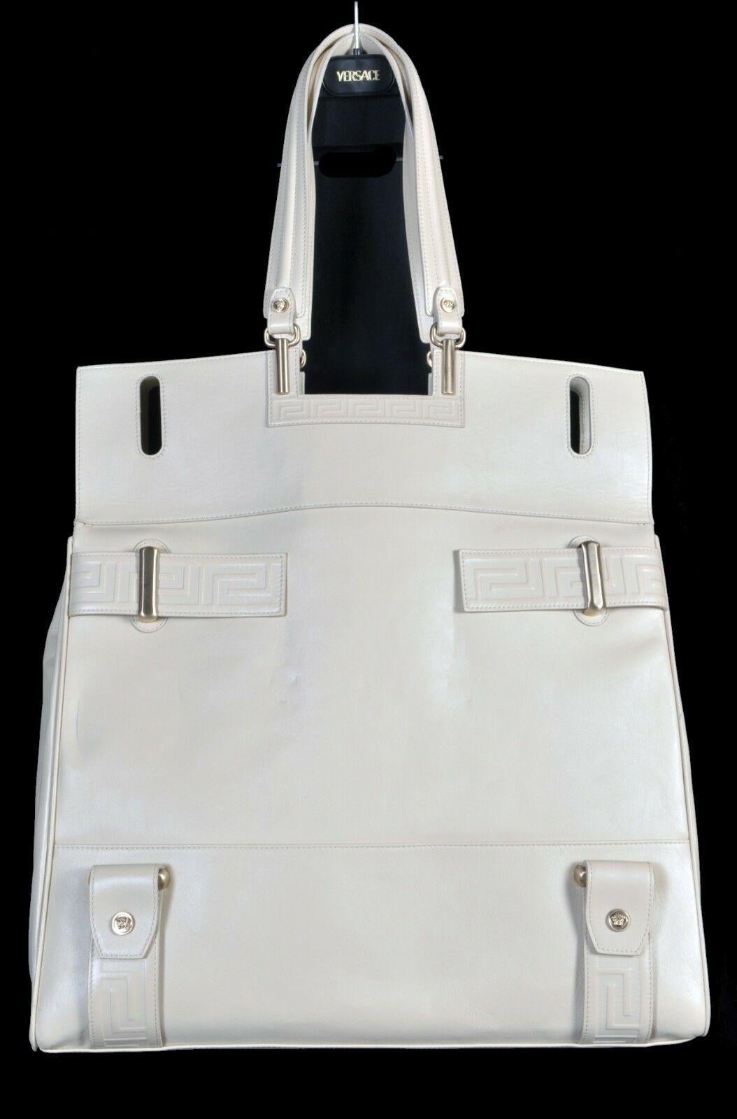 S/S 2012 Look # 15 New VERSACE Men's Travel Leather Handbag 1