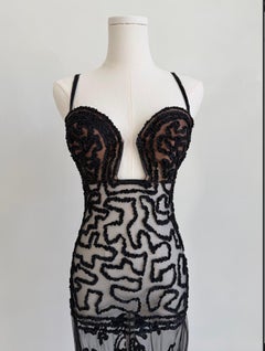 S/S 2013 Black Lace Illusion Slip Dress x La Perla