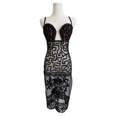 S/S 2013 Black Lace Illusion Slip Dress x La Perla