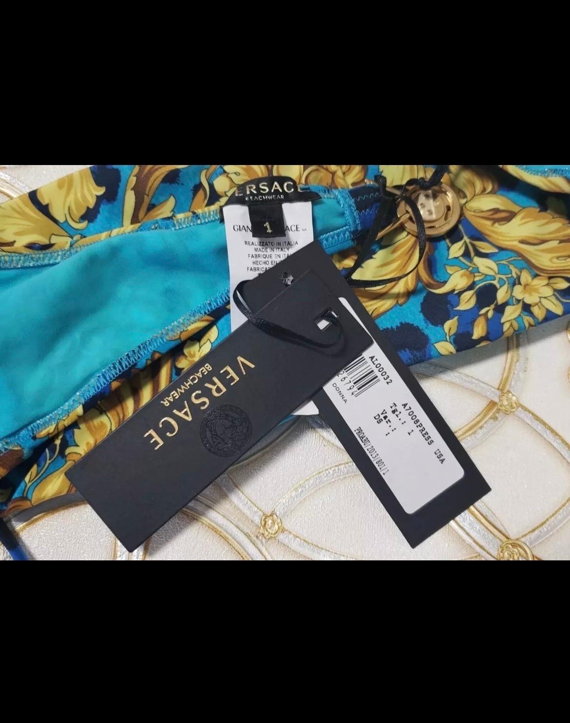 S/S 2013 Look # 7 Versace Baroque Printed Swimsuit Size XS For Sale 1