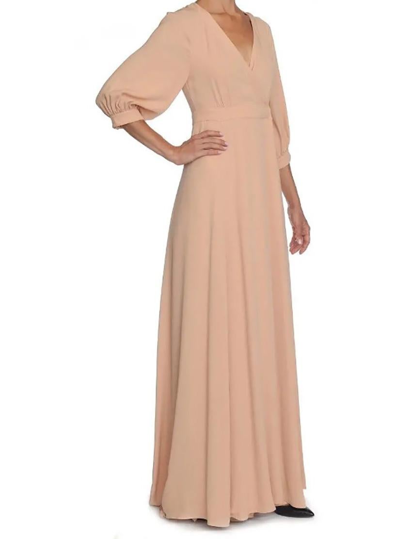 S/S 2013 VALENTINO BEIGE LONG DRESS Sz EU 38 1