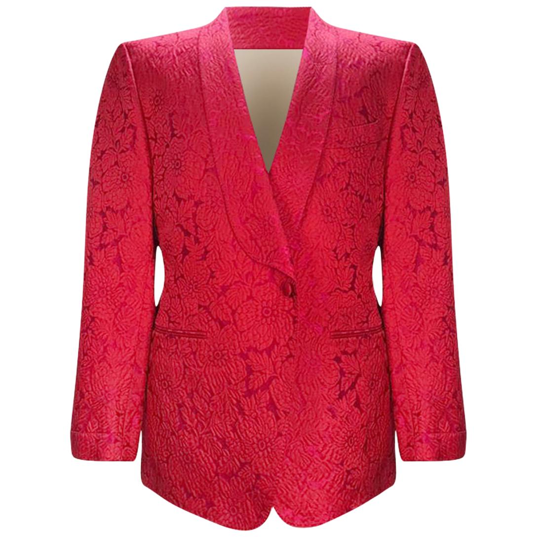 S/S 2014 Look #24 Tom Ford Red Brocade Cocktail Jacket Blazer for Men