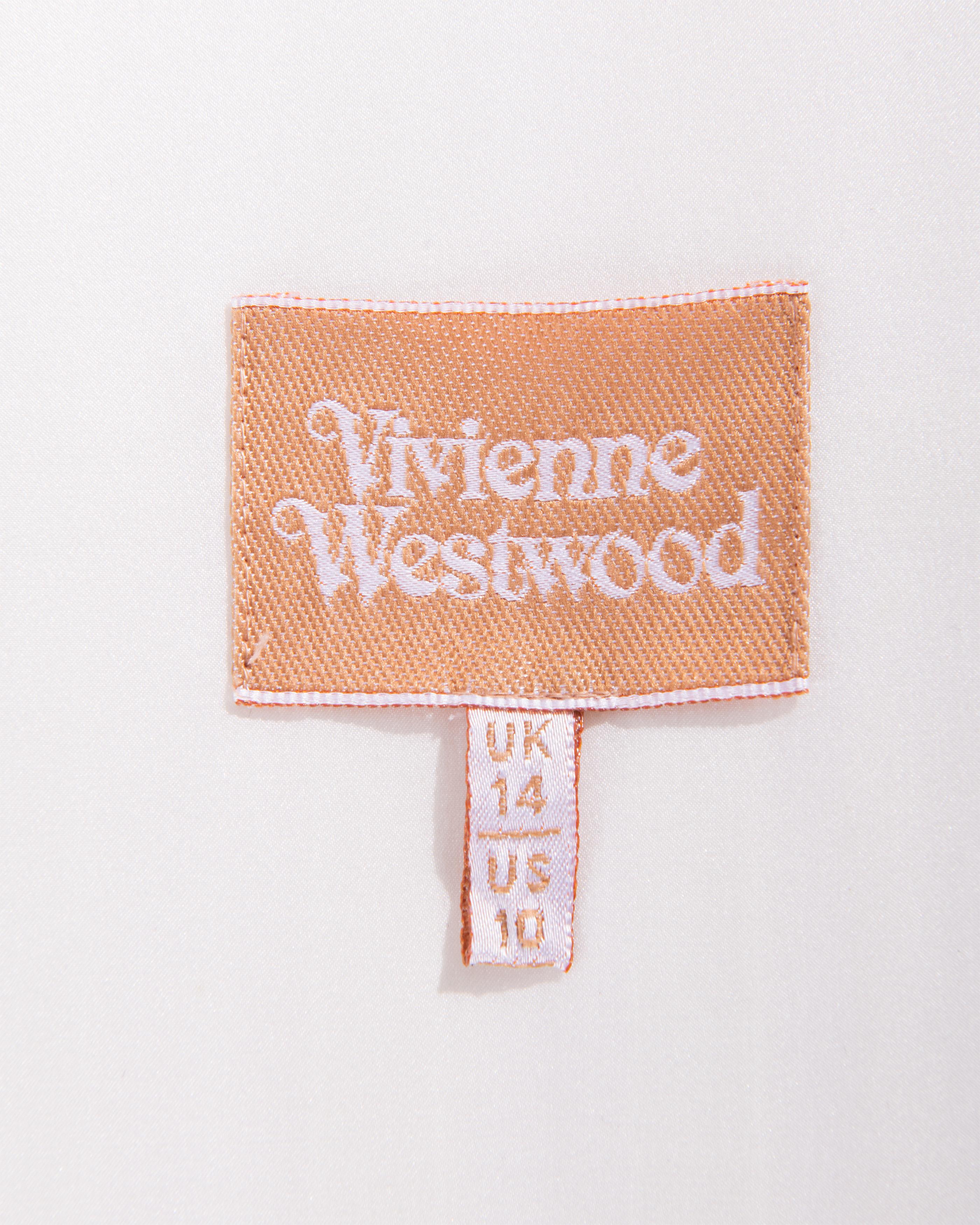 S/S 2014 Vivienne Westwood White Strapless Silk Drape Gown (robe drapée en soie sans bretelles) 5