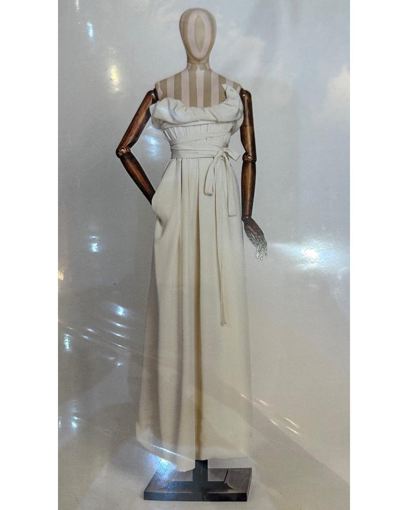 S/S 2014 Vivienne Westwood White Strapless Silk Drape Gown 4