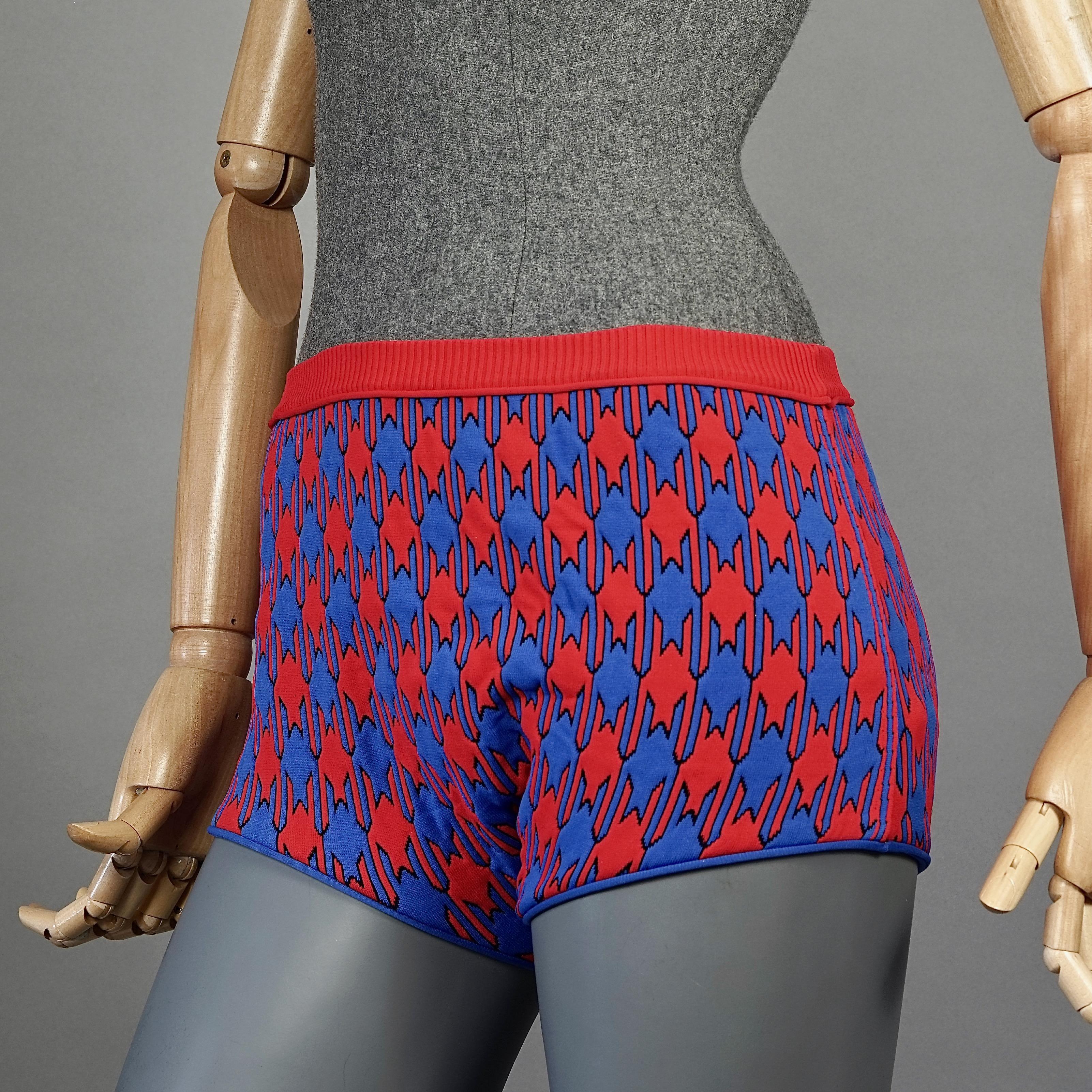 Purple S/S 2015 CELINE Vibrant Diamond Jacquard Knit Shorts