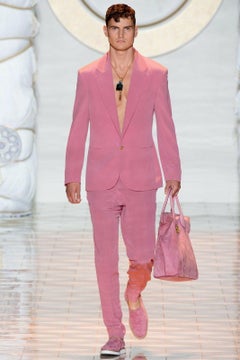 S/S 2015 look #1 VERSACE Pink 100% Silk Blazer Jacket 48 - 38