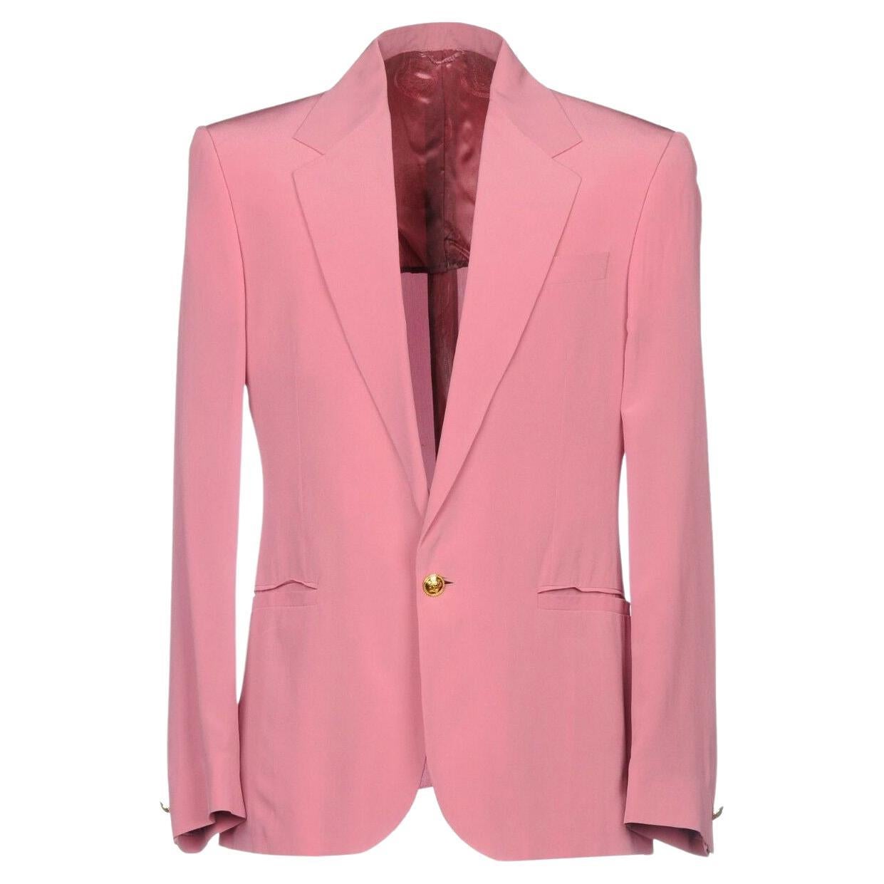 S/S 2015 look #1 VERSACE Pink 100% Silk Blazer Jacket 48 - 38