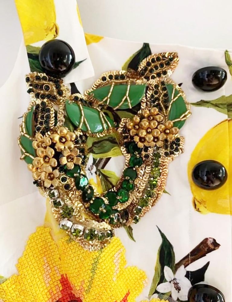 Vestito Dolce E Gabbana Limoni Sfilata Abito Limoni Dolce E